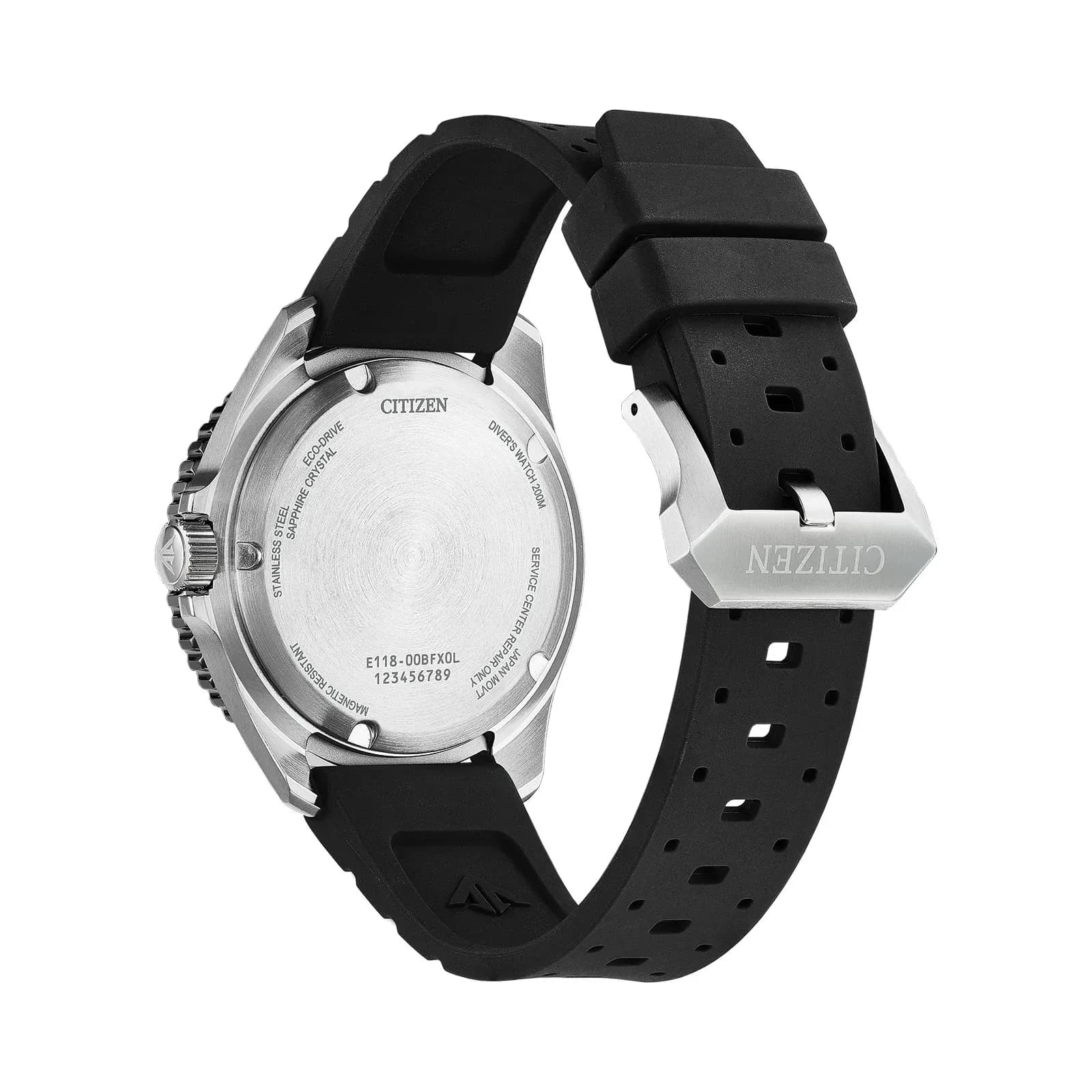 Citizen Promaster herr svart/stål, gummiband - BN0266-07E 2