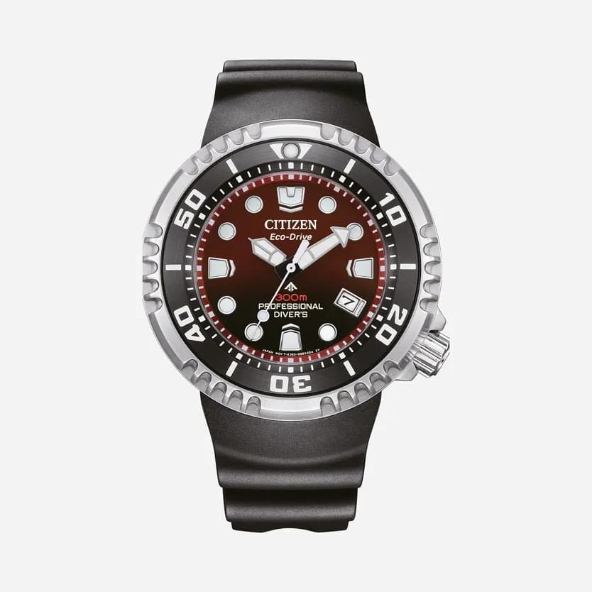 Citizen Promaster Eco-Drive Diver 300m silver/röd - BN1024-01Z