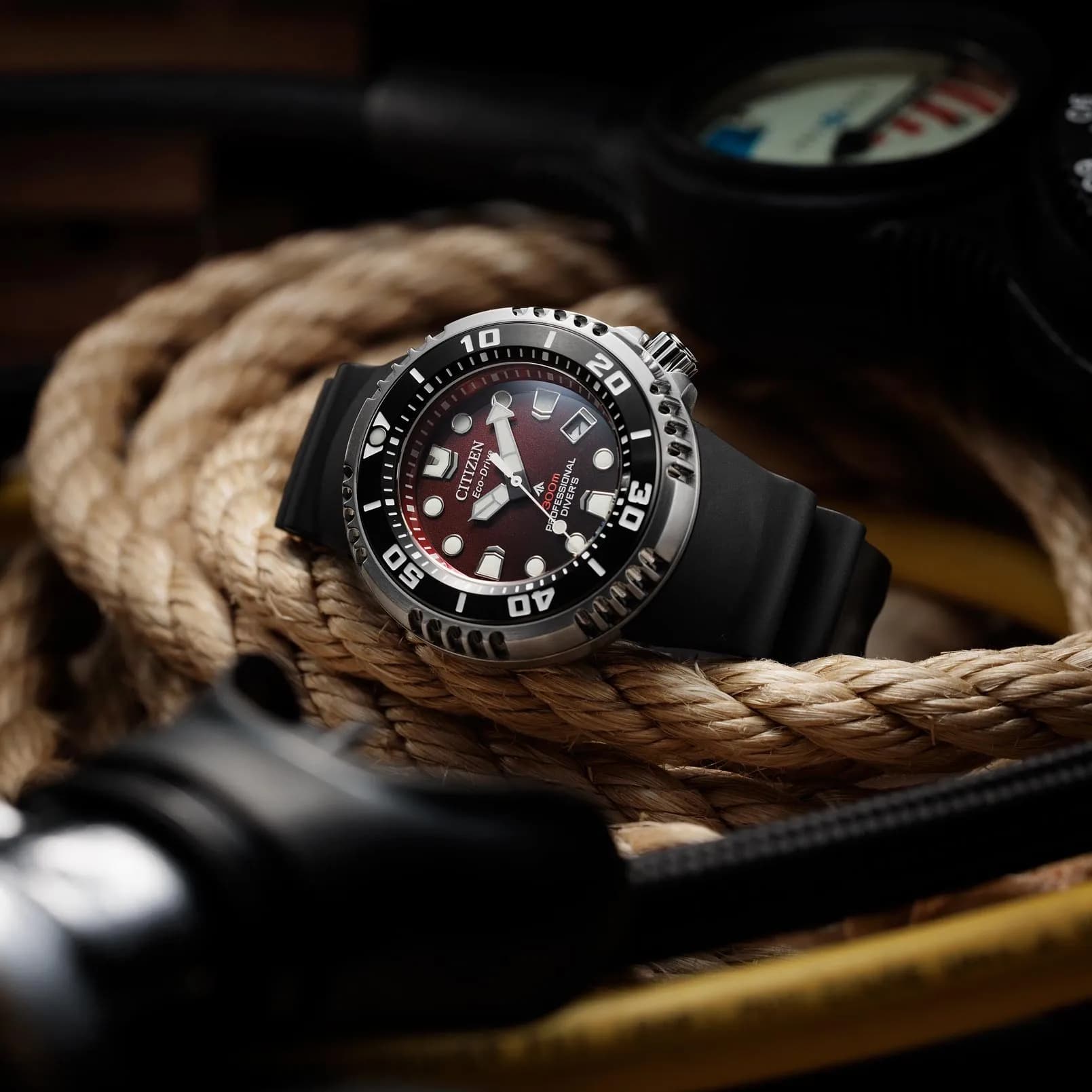 Citizen Promaster Eco-Drive Diver 300m silver/röd - BN1024-01Z 8