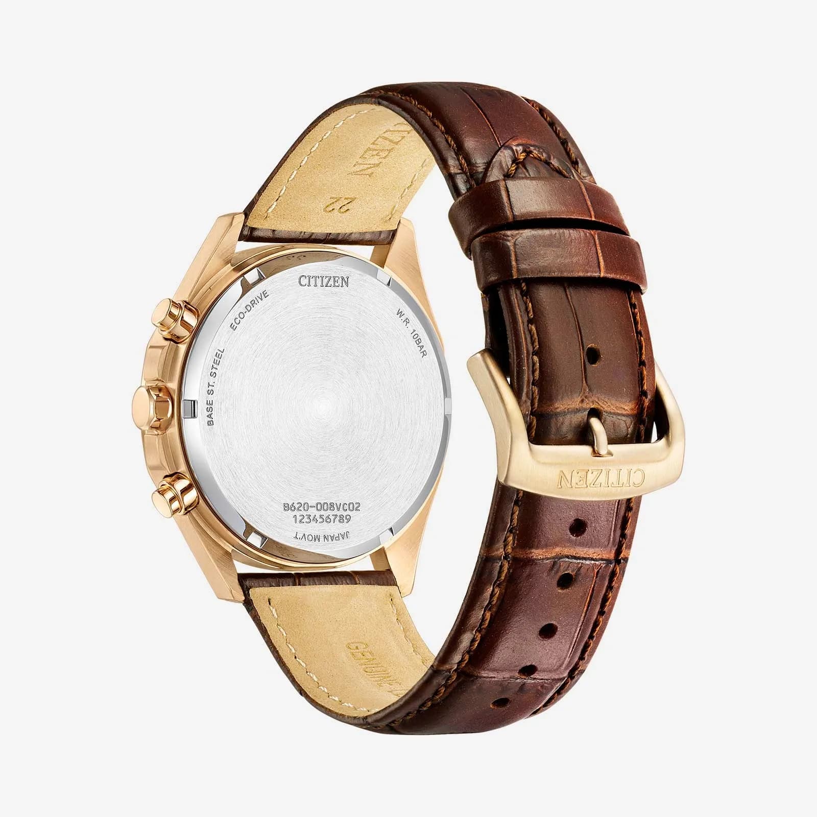 Citizen Eco-Drive Chrono, guld/brun - CA4593-15A 2