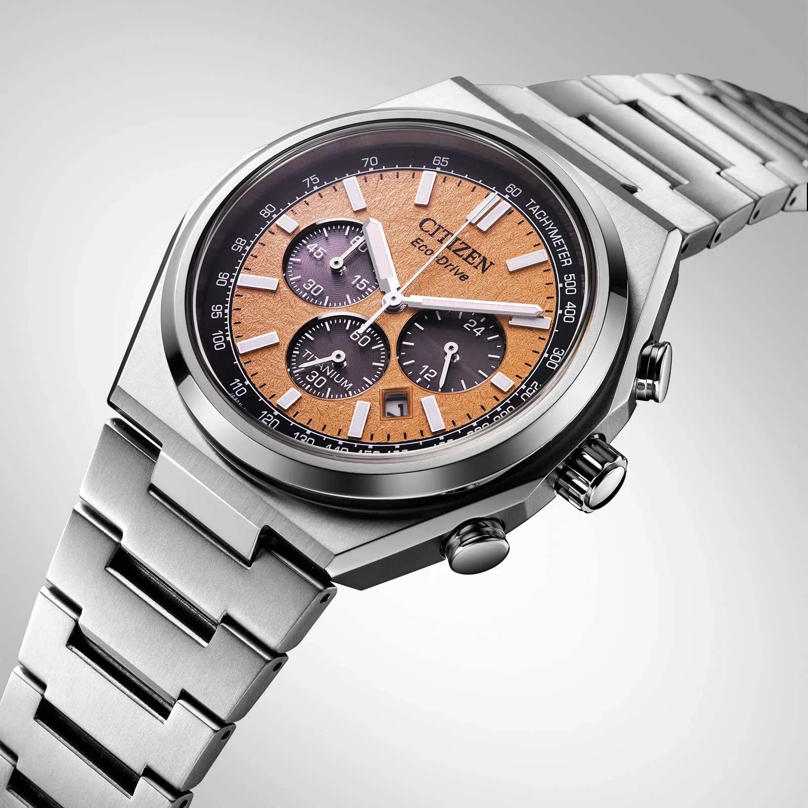 Citizen Eco Drive Super Titanium orange - CA4610-85Z 4