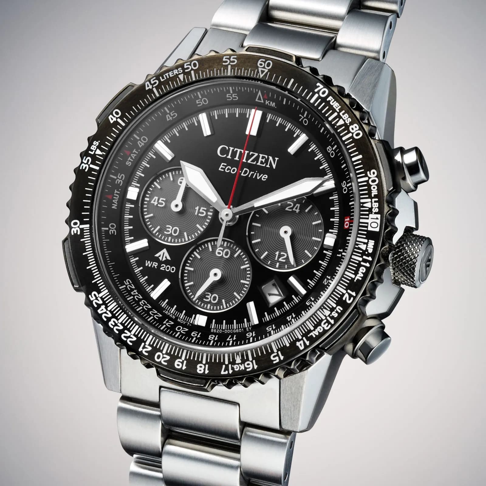 Citizen Eco-Drive Svart/Svart, Stållänk - CA4664-60E 6