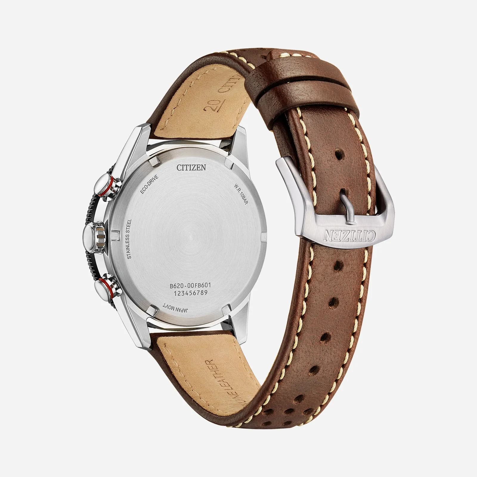 Citizen Eco-Drive Vit/Svart, Läderband - CA4714-04A 2