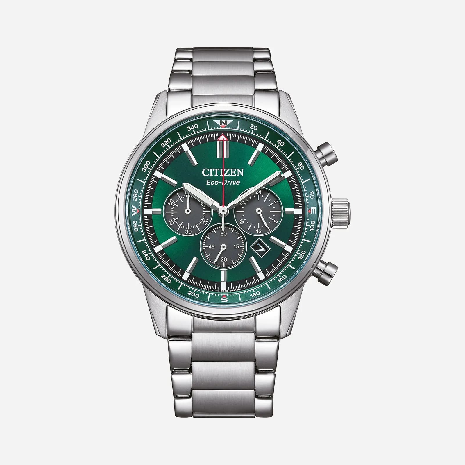 Citizen Eco-Drive Grön/Silver, Stållänk - CA4720-52X