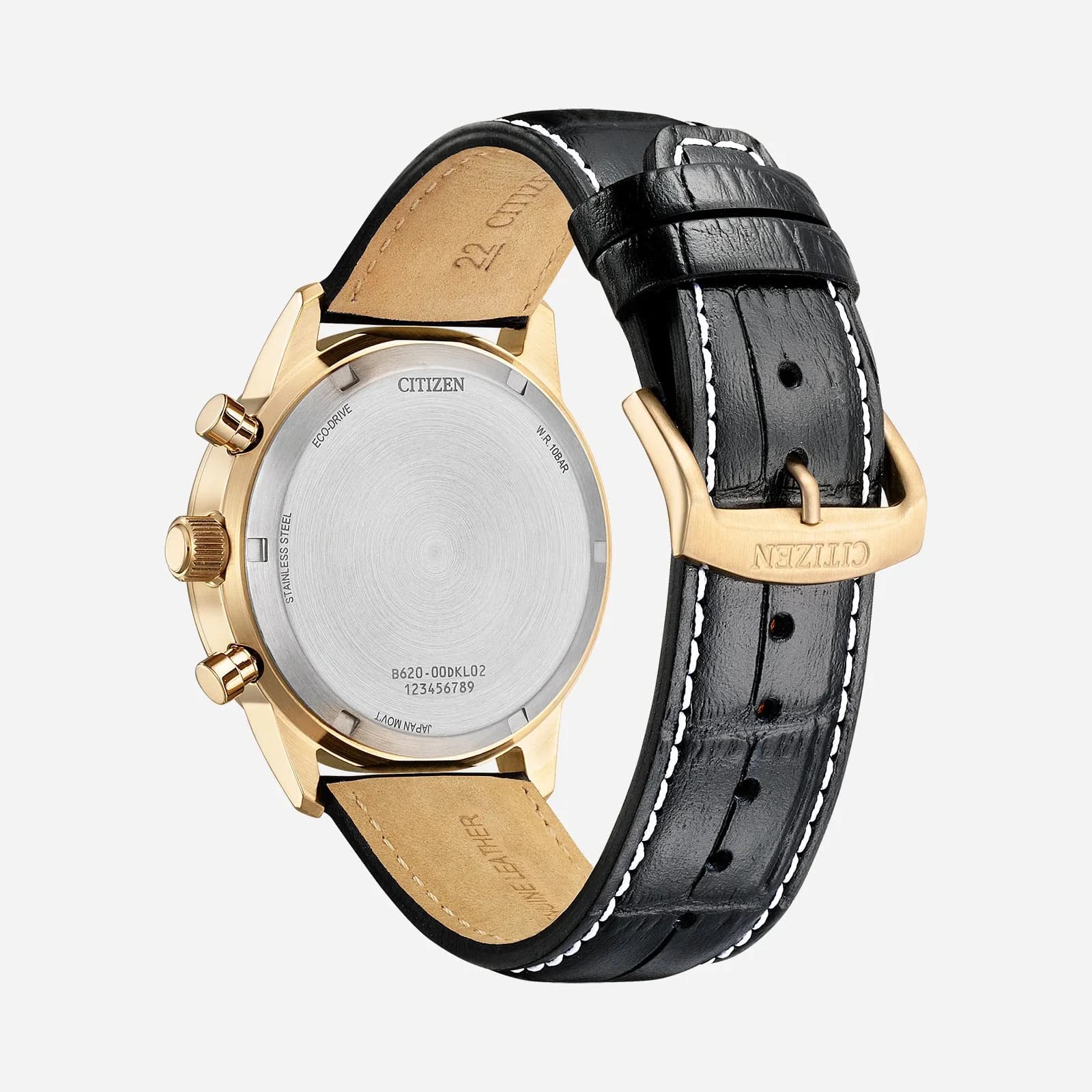 Citizen Eco-Drive Vit/Brun, Läderband - CA4723-03A 2