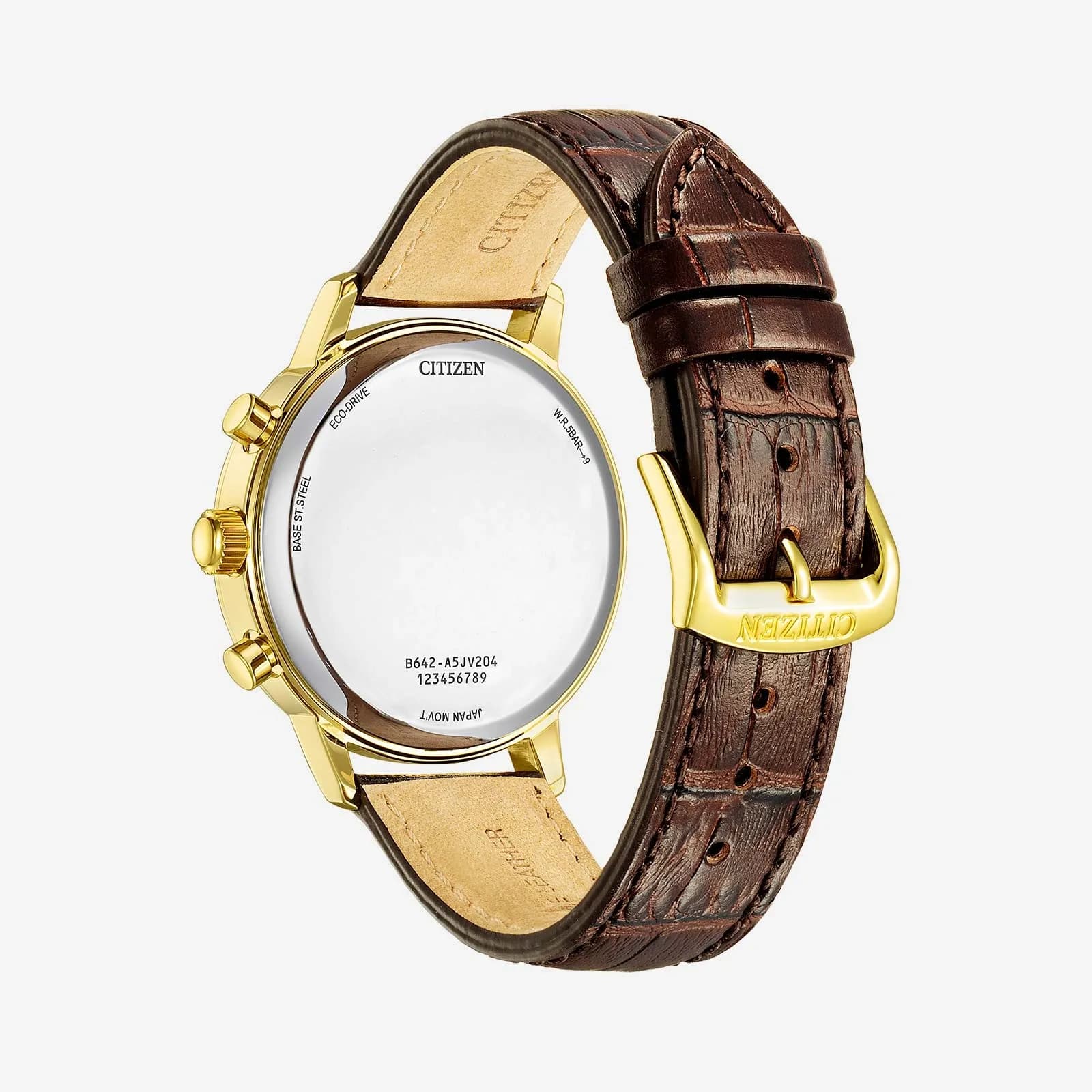 Citizen Kronograf Eco-Drive herr, guld/vit - CA7062-15A 2