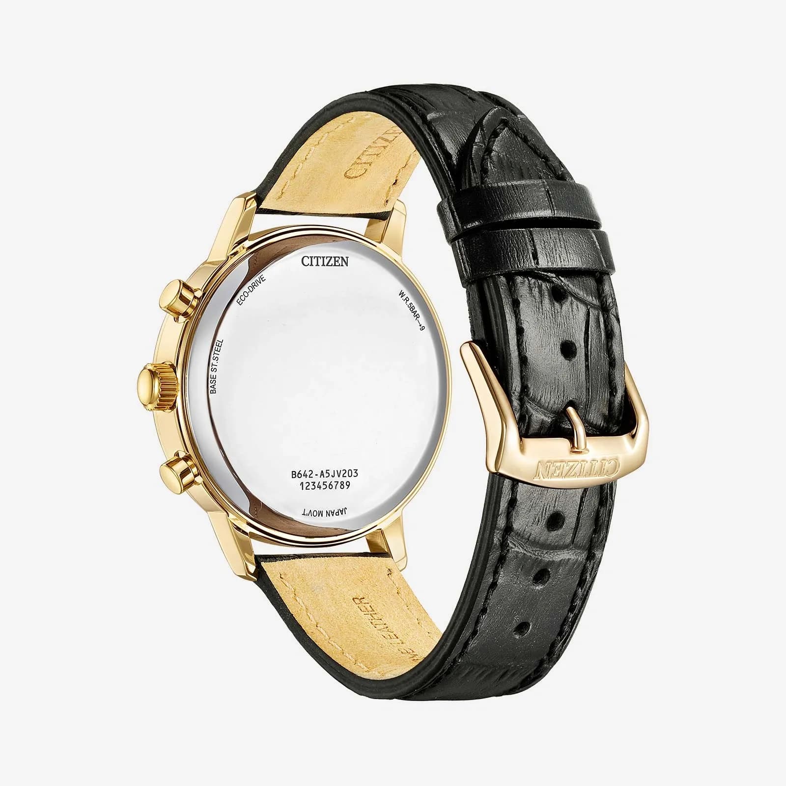 Citizen Kronograf Eco-Drive herr, guld/svart - CA7067-11H 2
