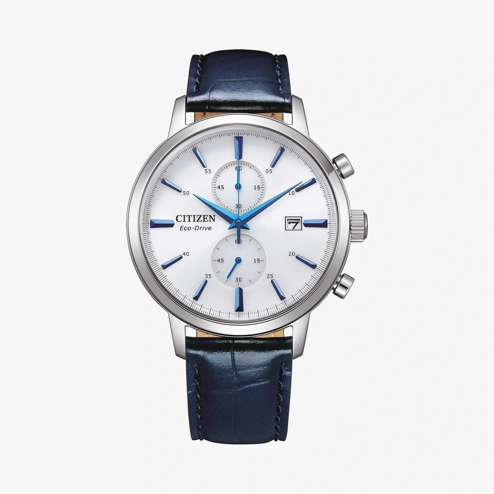 Citizen Kronograf Eco-Drive herr, silver/blå - CA7069-16A