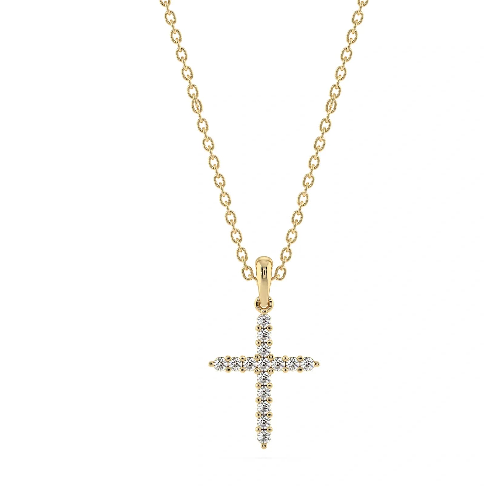 9K Gold HÄNG Cross CZ