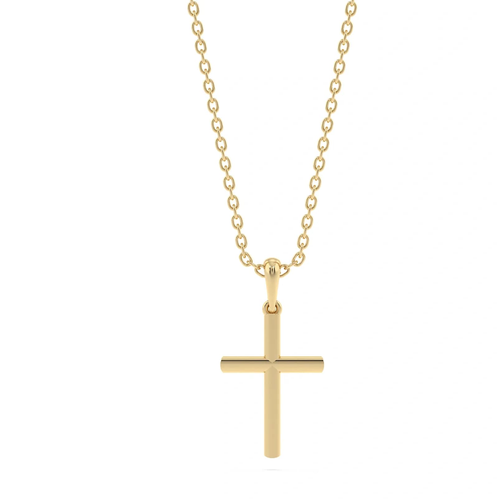 9K Gold HÄNG Cross Plain