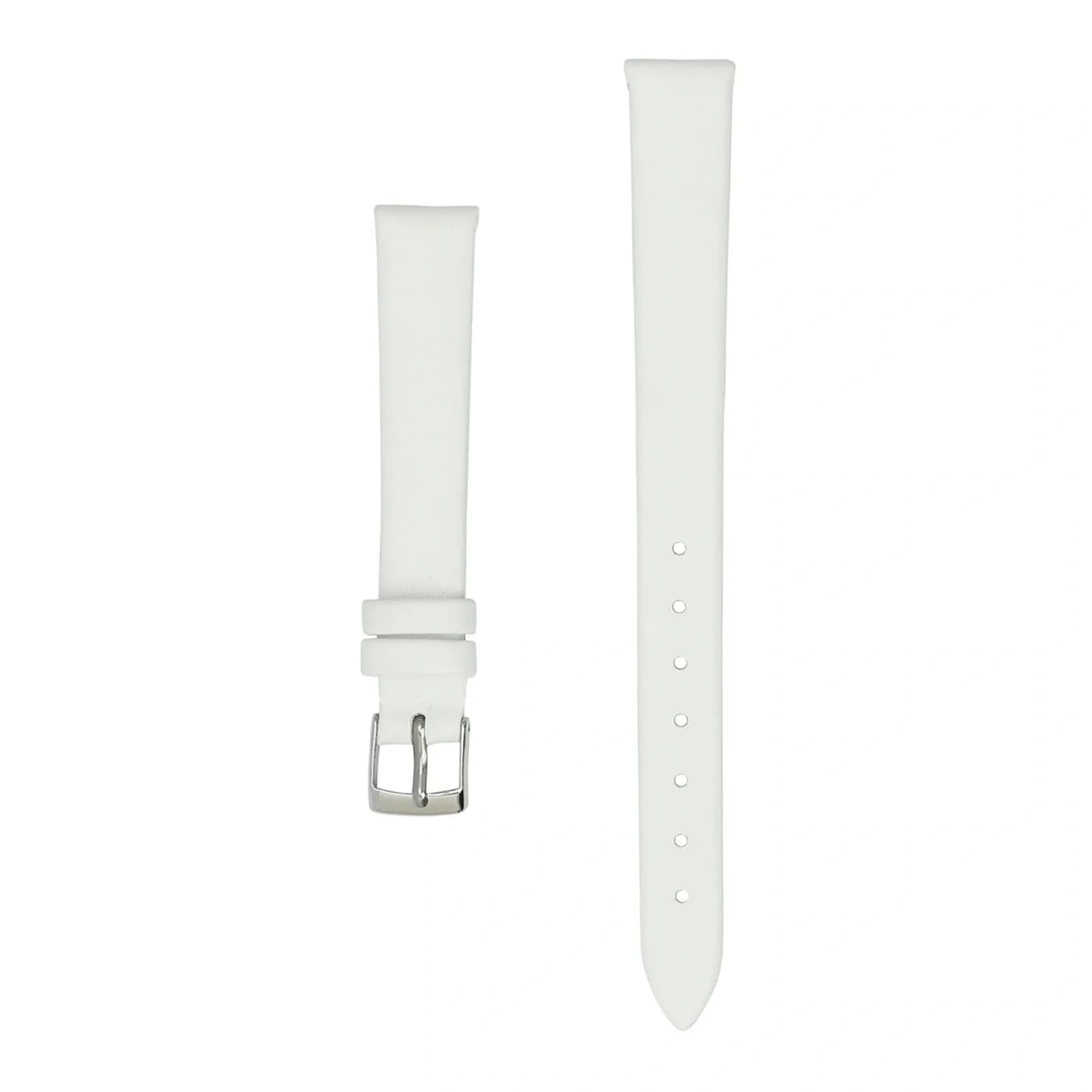 Klockarmband 12 mm - vitt läder