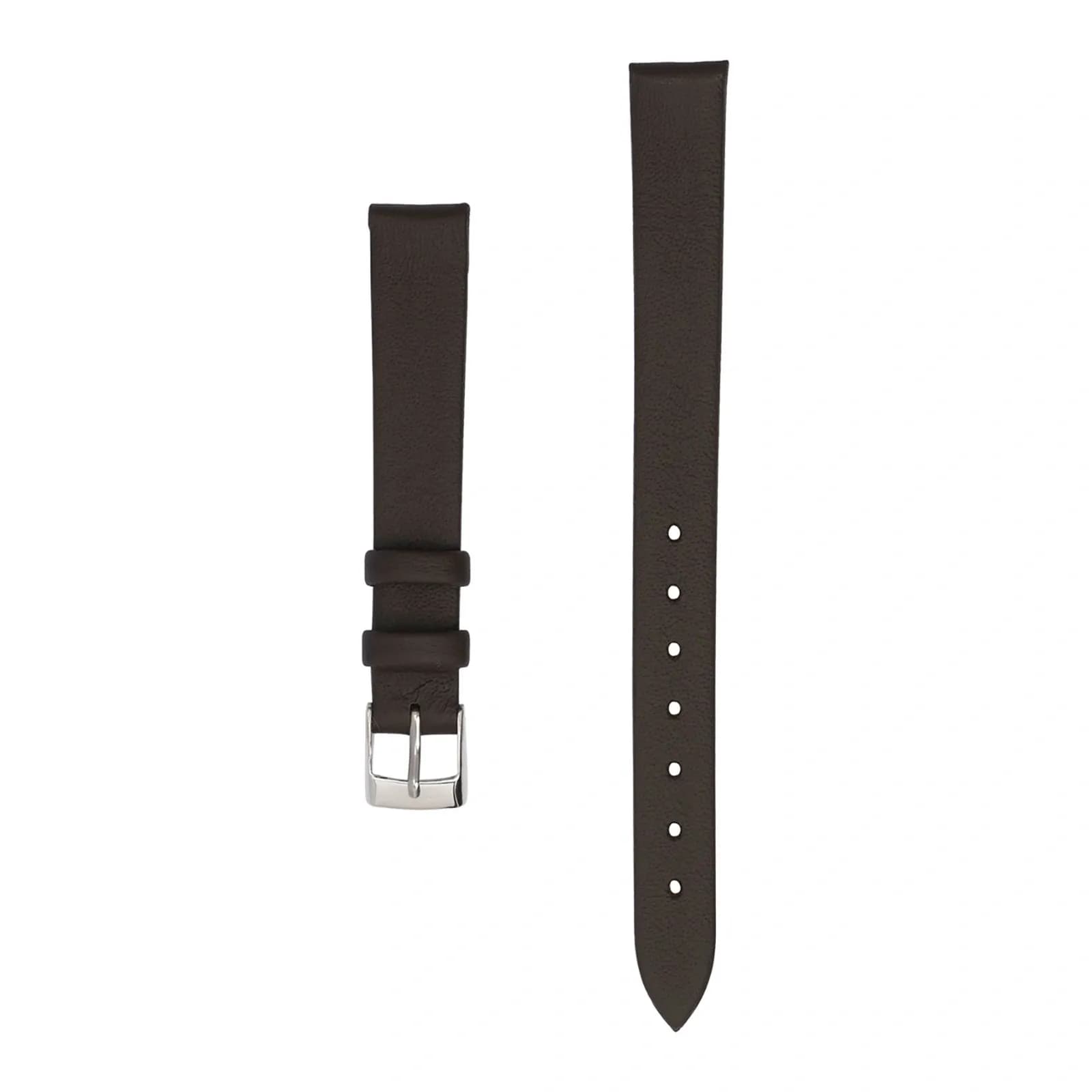 Klockarmband 12 mm - brunt läder