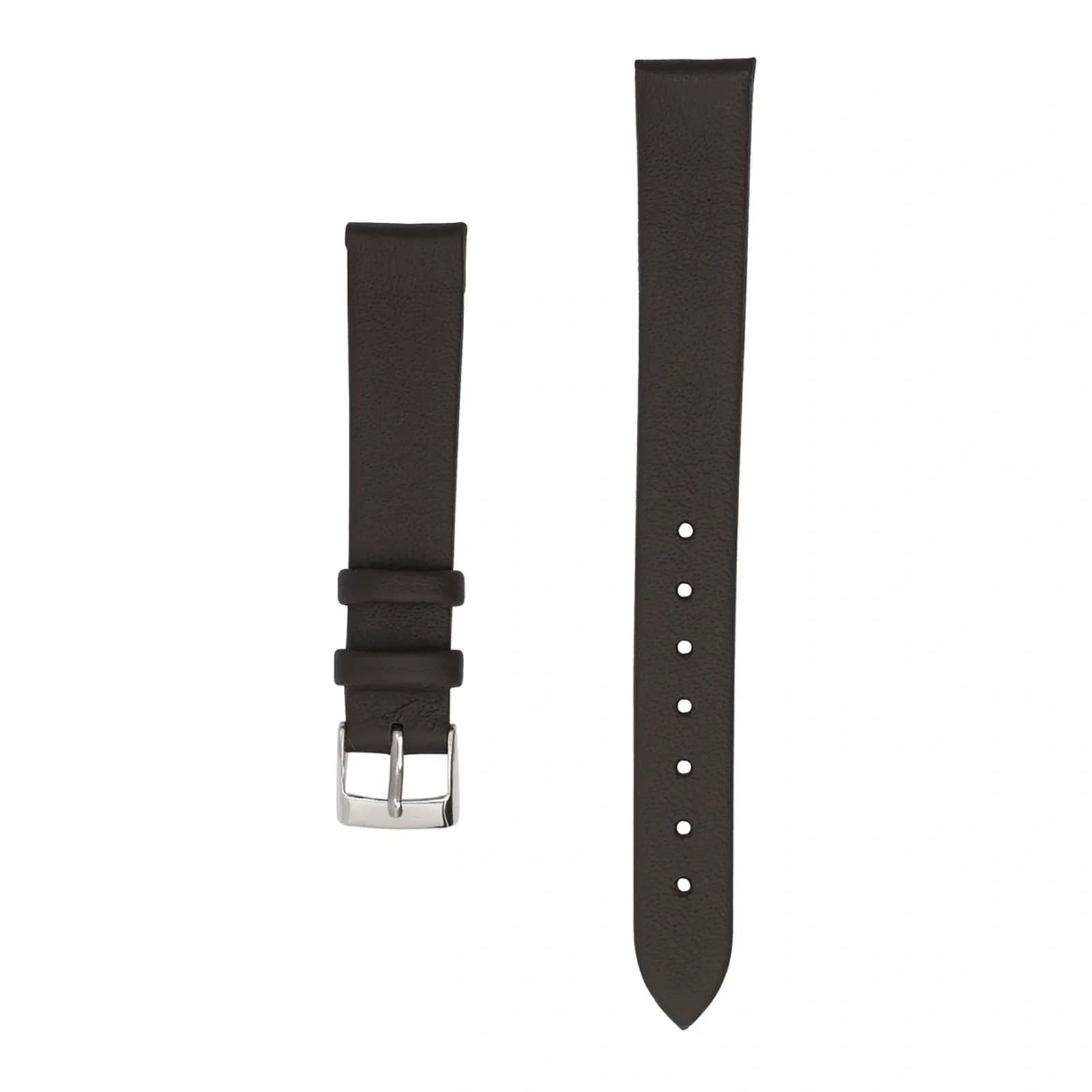 Klockarmband 14 mm - brunt läder