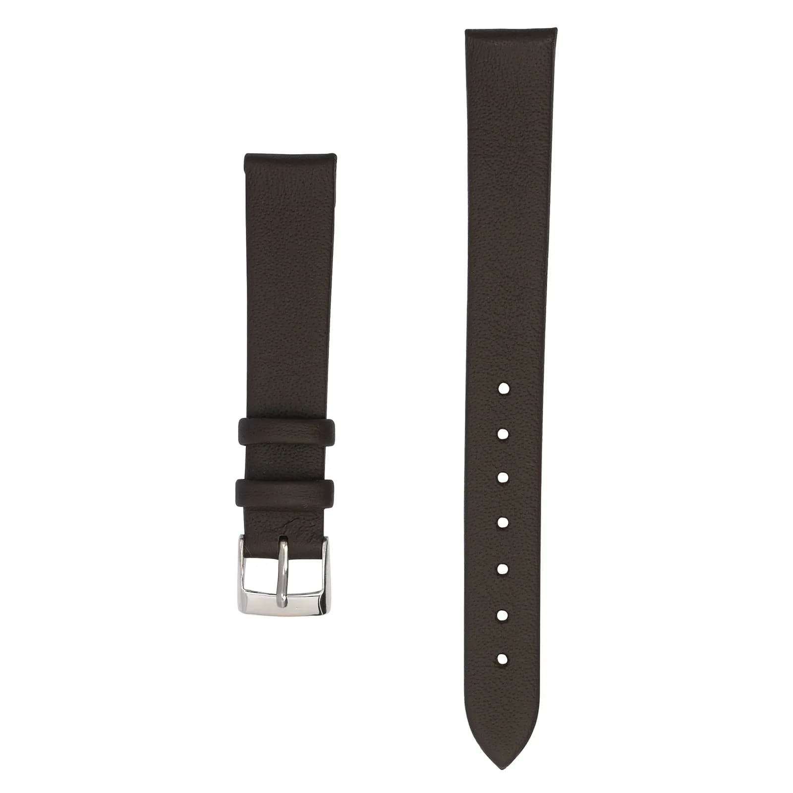 Klockarmband 18 mm - brunt läder