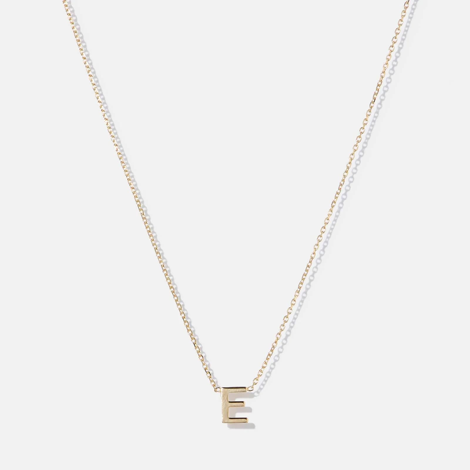 Halsband 9k guld - bokstav E, 43cm