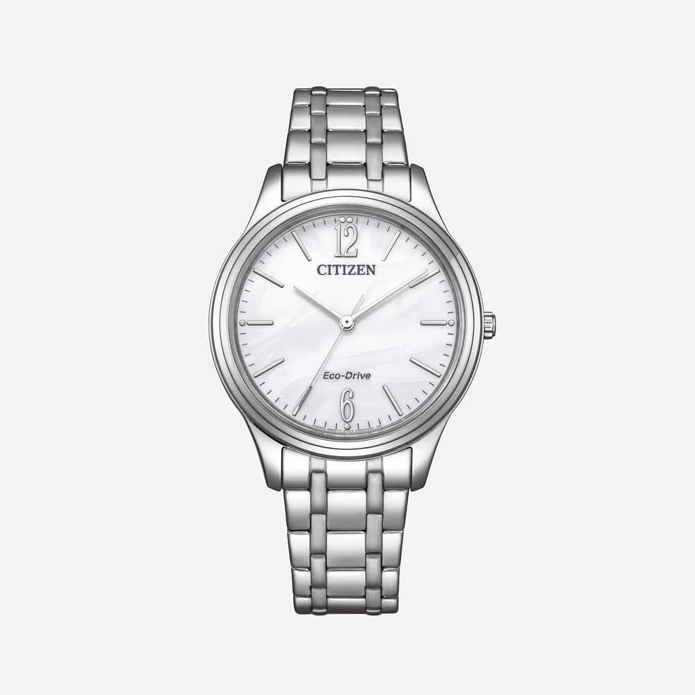 Citizen Elegance Eco-Drive metallband, silver/pärlemor - EM0411-71A