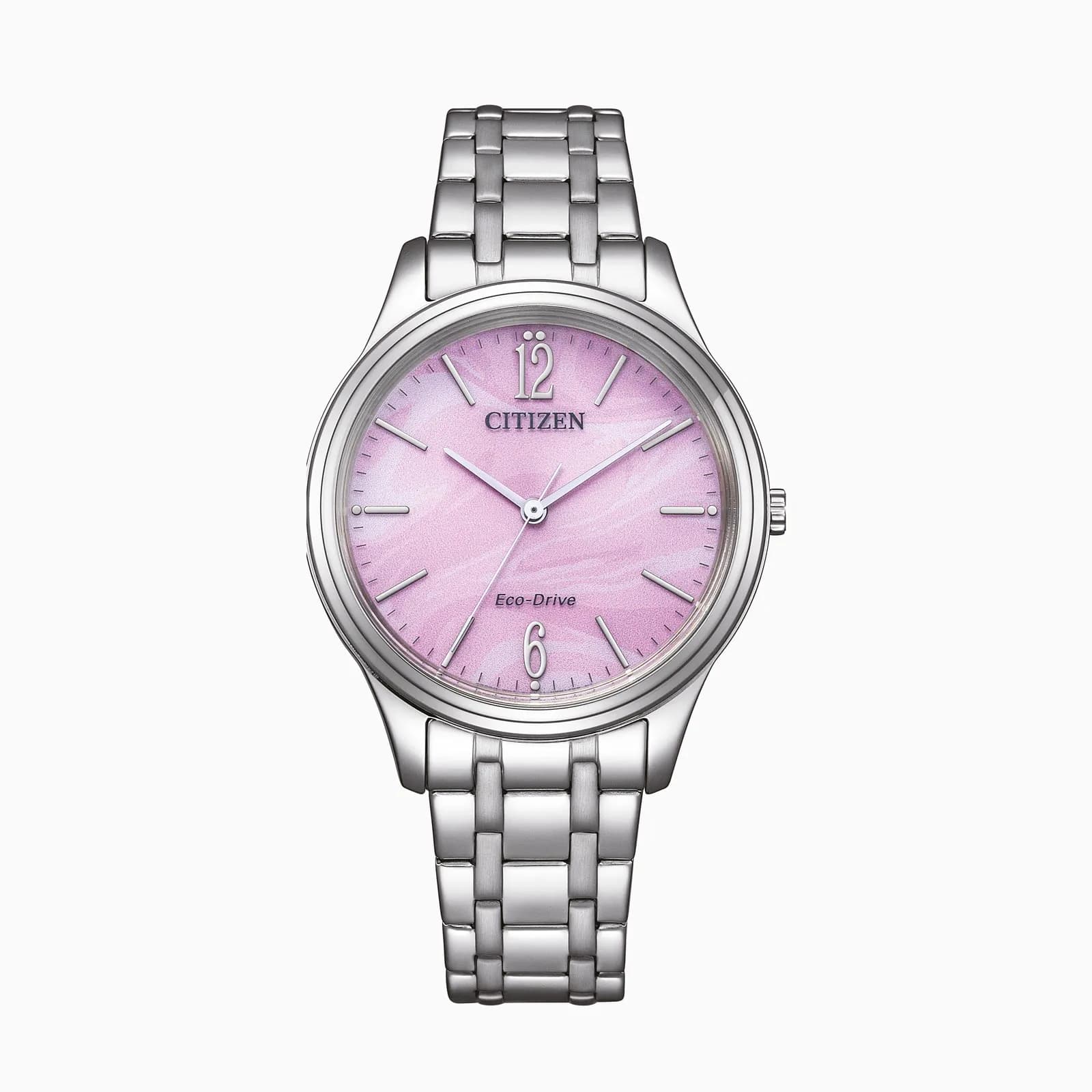 Citizen Elegance Eco-Drive metallband, silver/rosa - EM0411-71X