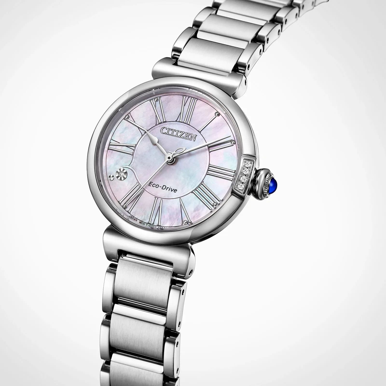 Citizen Eco-Drive Rosa/Silver, Stållänk - EM1060-87Y 4