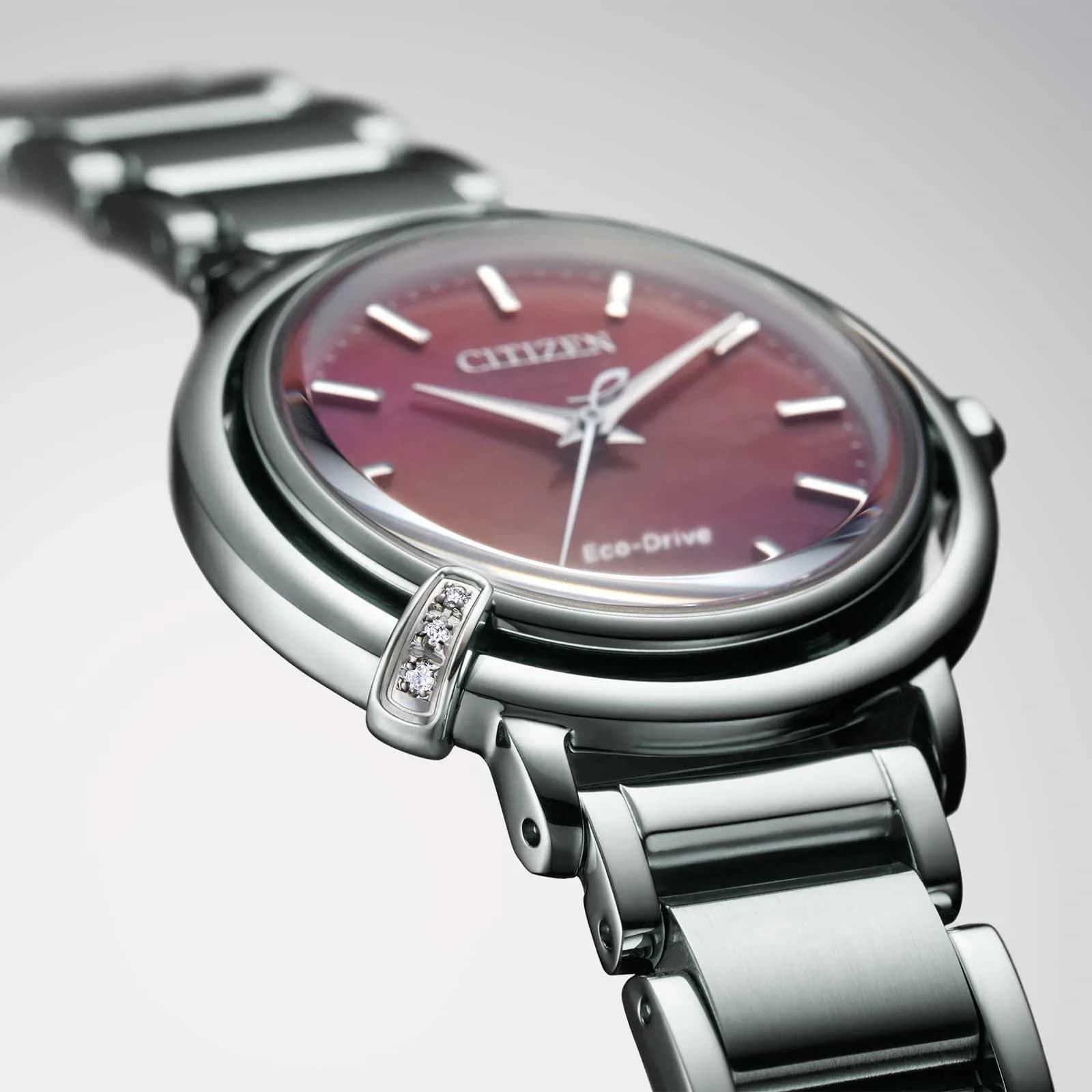 Citizen L Arcly Eco-Drive damklocka stål/röd - EM1090-78X 4