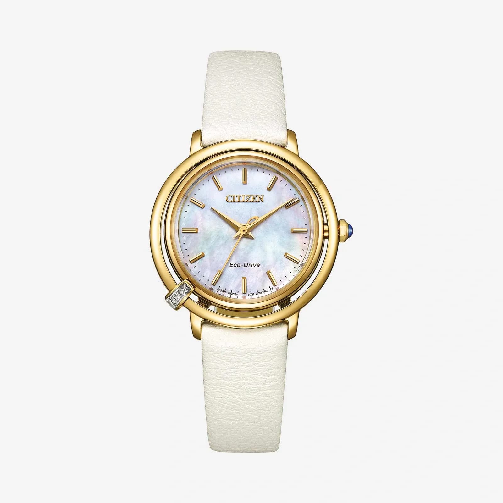 Citizen L Arcly Eco-Drive damklocka guld/vit - EM1092-64D 6