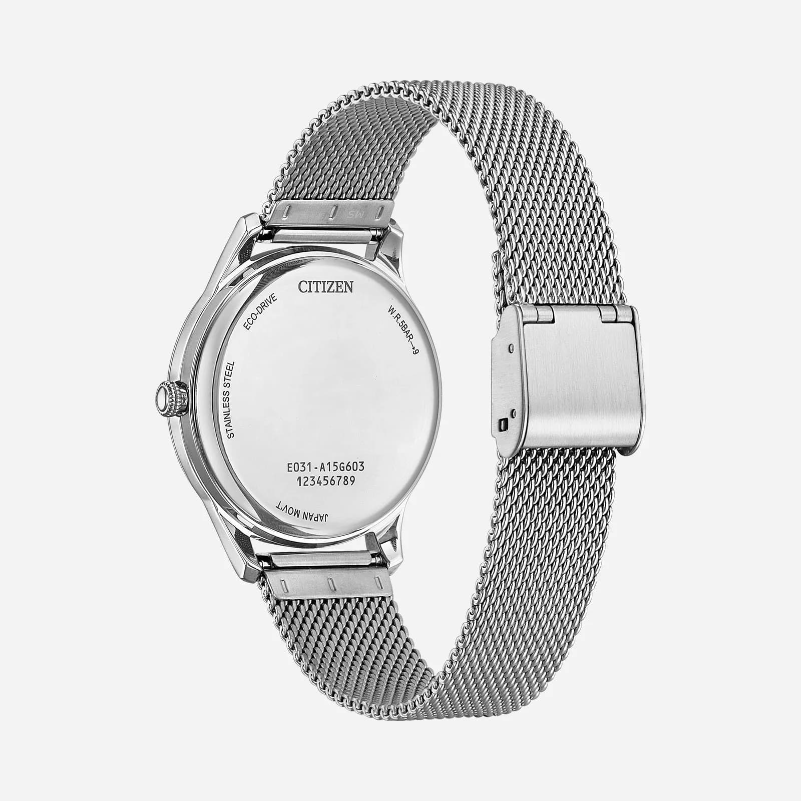 Citizen Eco-Drive Silver/Silver, Stållänk - EM1220-82A 2