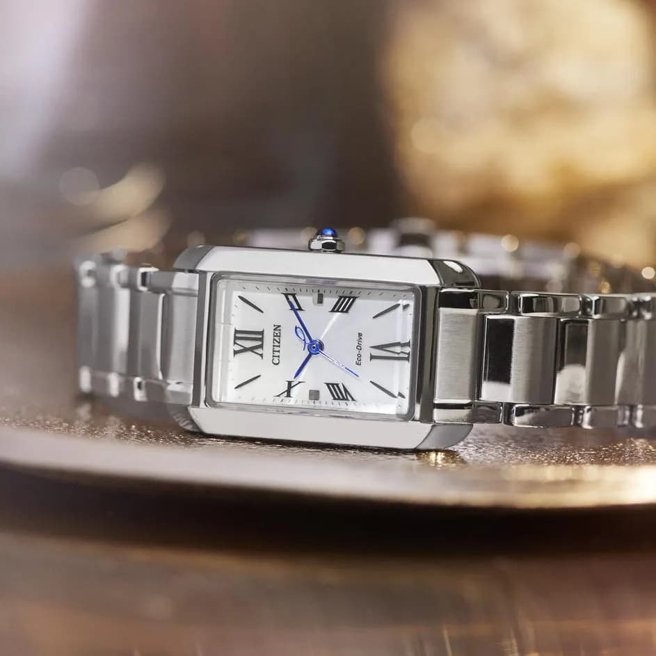 Citizen Eco-Drive L, metallband silver/vit - 19 mm 6