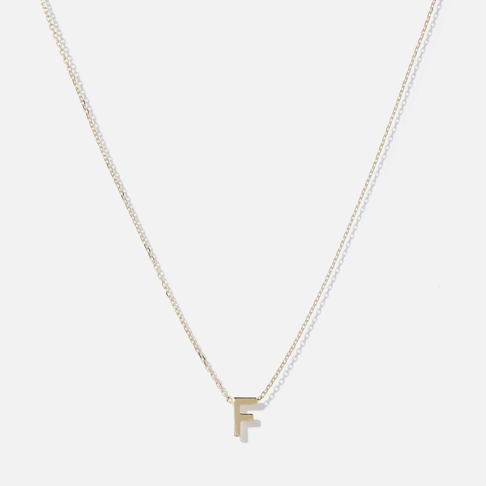 Halsband 9k guld - bokstav F, 43cm