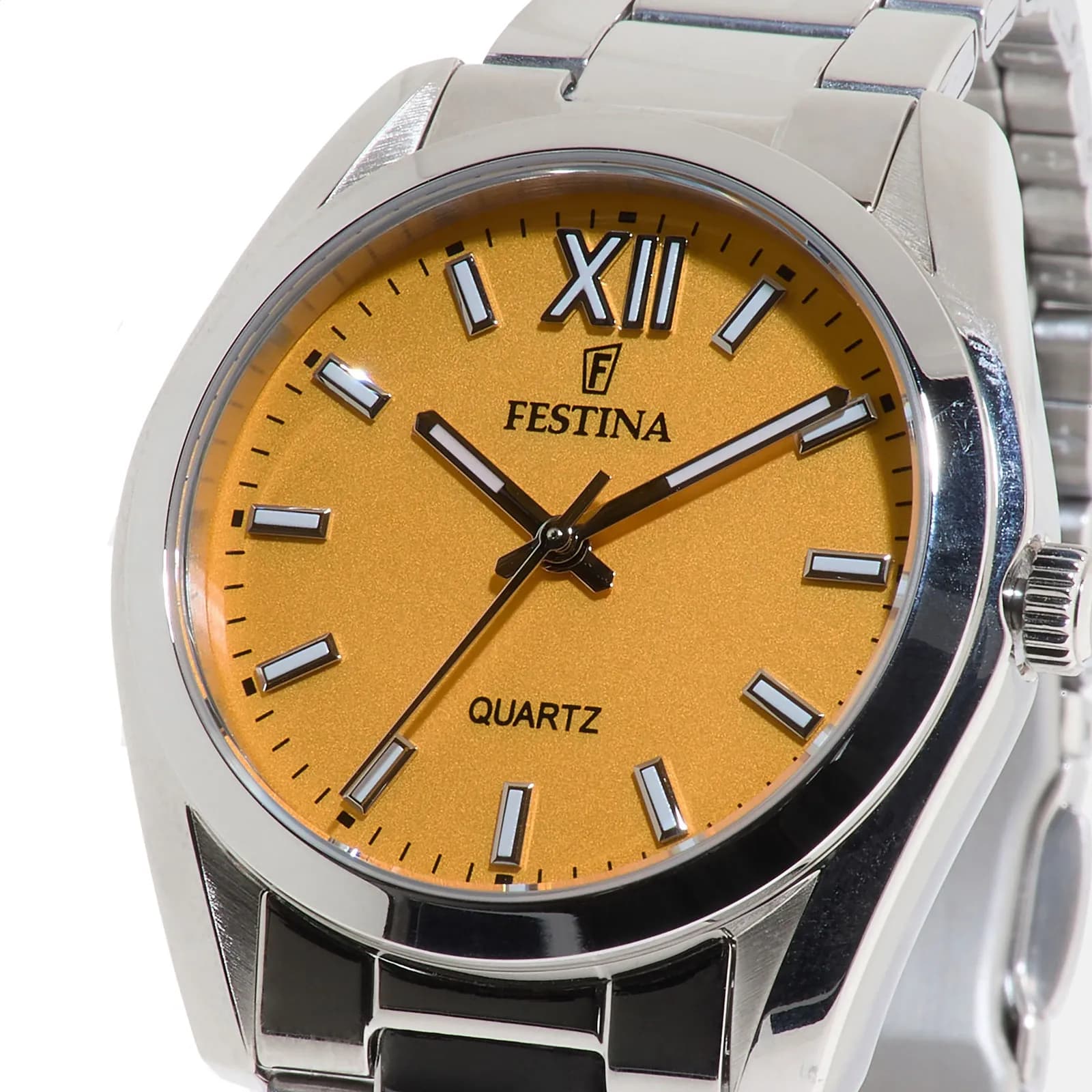 Festina Boyfriend damklocka gul/stål, metallband - F20622/G 2
