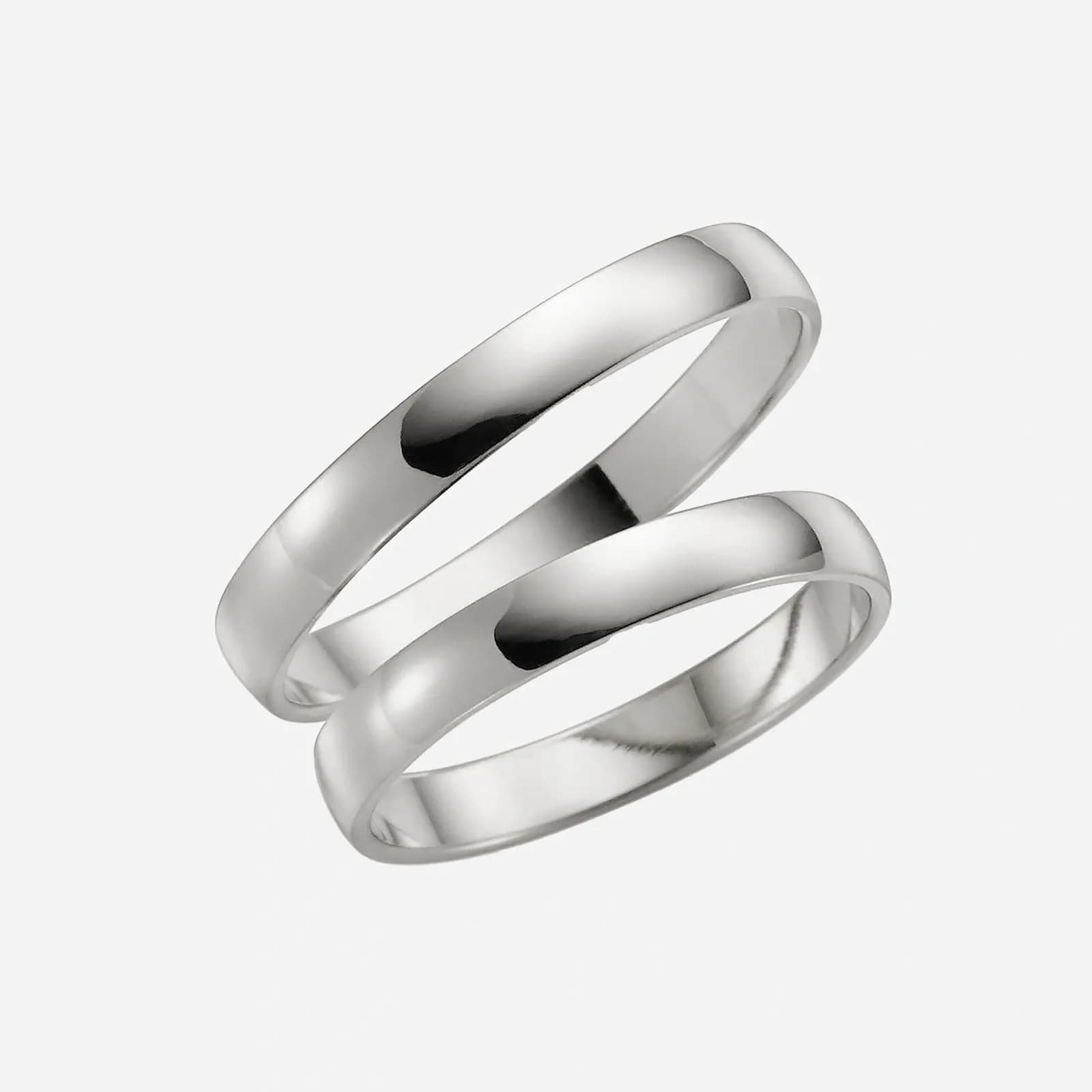 Förlovningsring 18k vitguld, kupad 3/1 mm