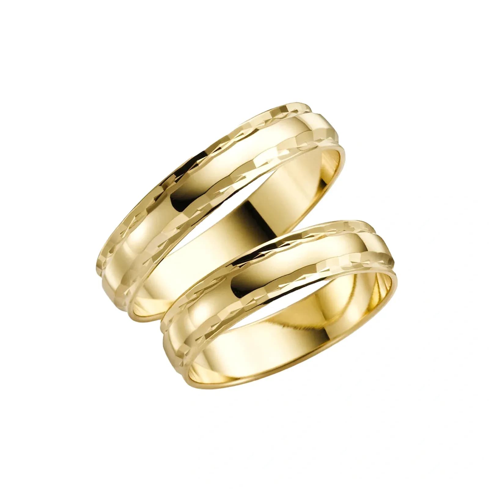Förlovningsring 9k guld, kupad 4,5/1 mm
