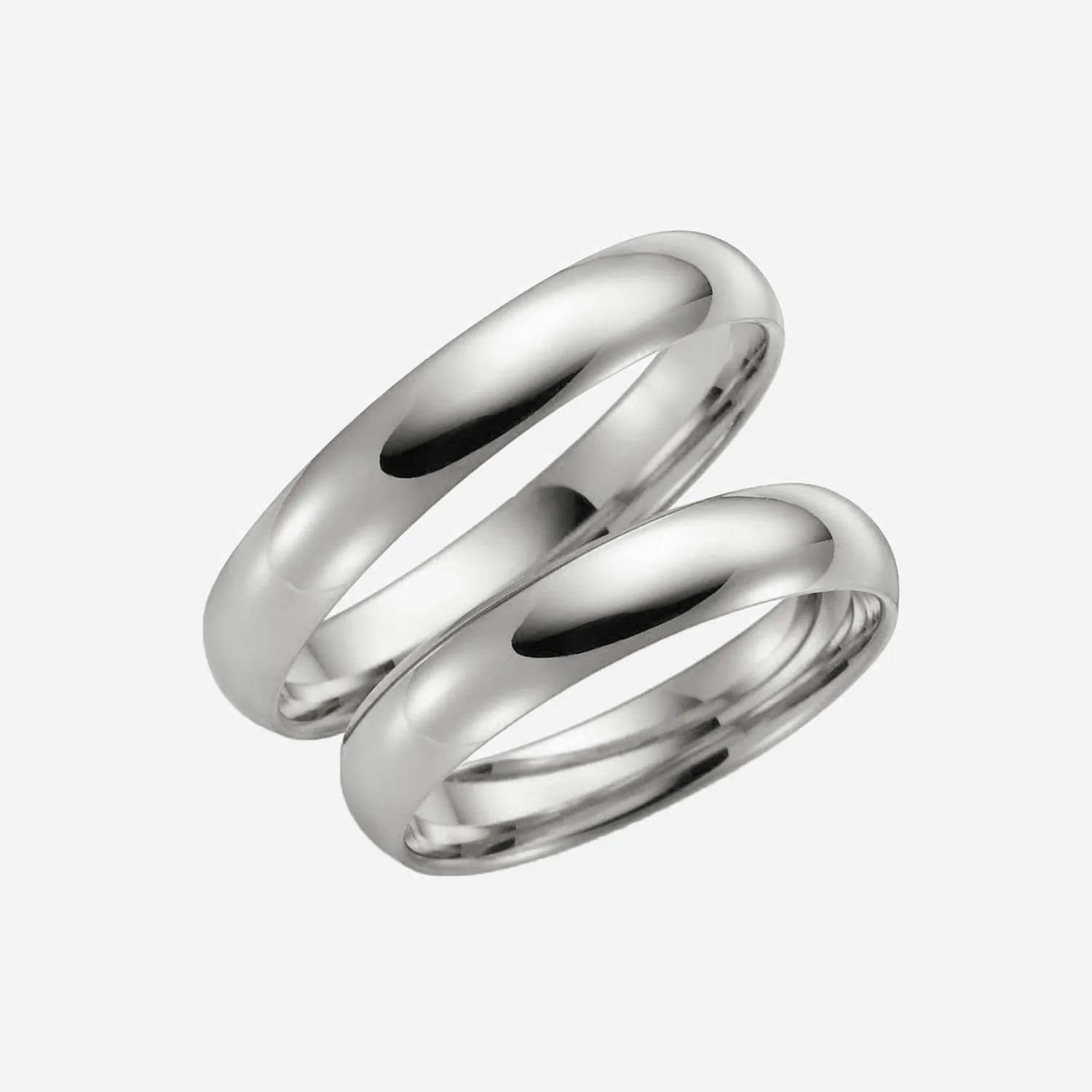 Förlovningsring 18k vitguld, kupad 4/1,4 mm 1