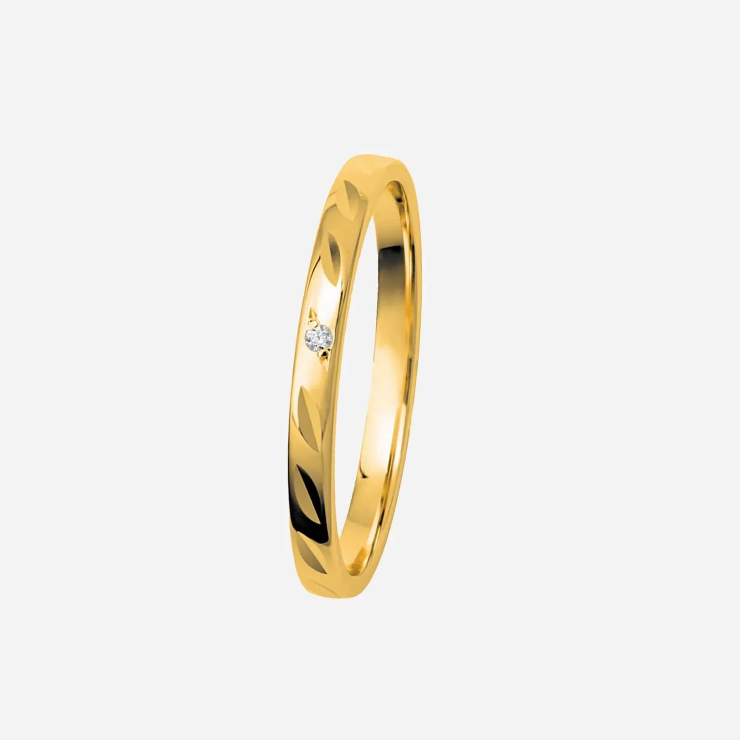 Förlovningsring 9k guld diamant - 2 mm / 1,1 mm