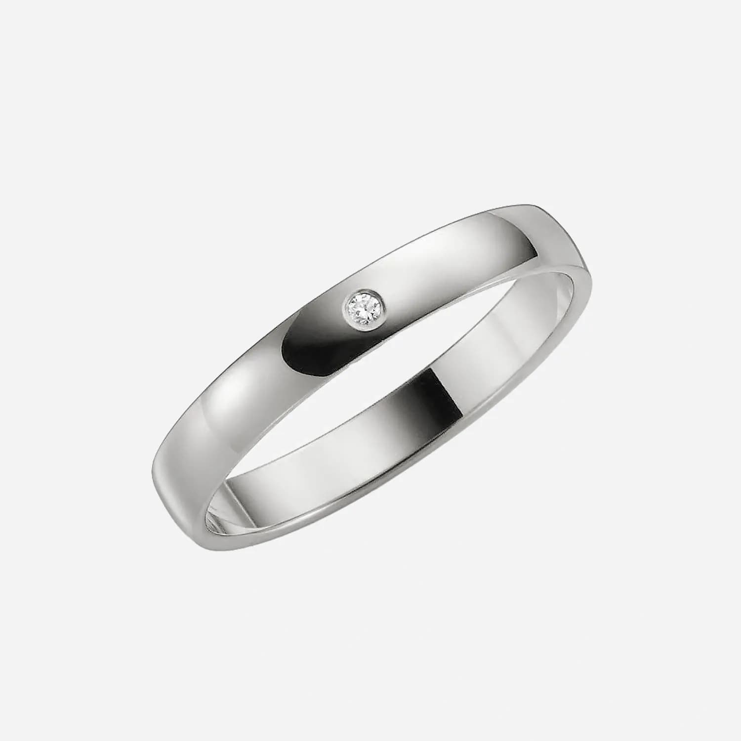 Förlovningsring 18k vitguld diamant, 3/1 mm