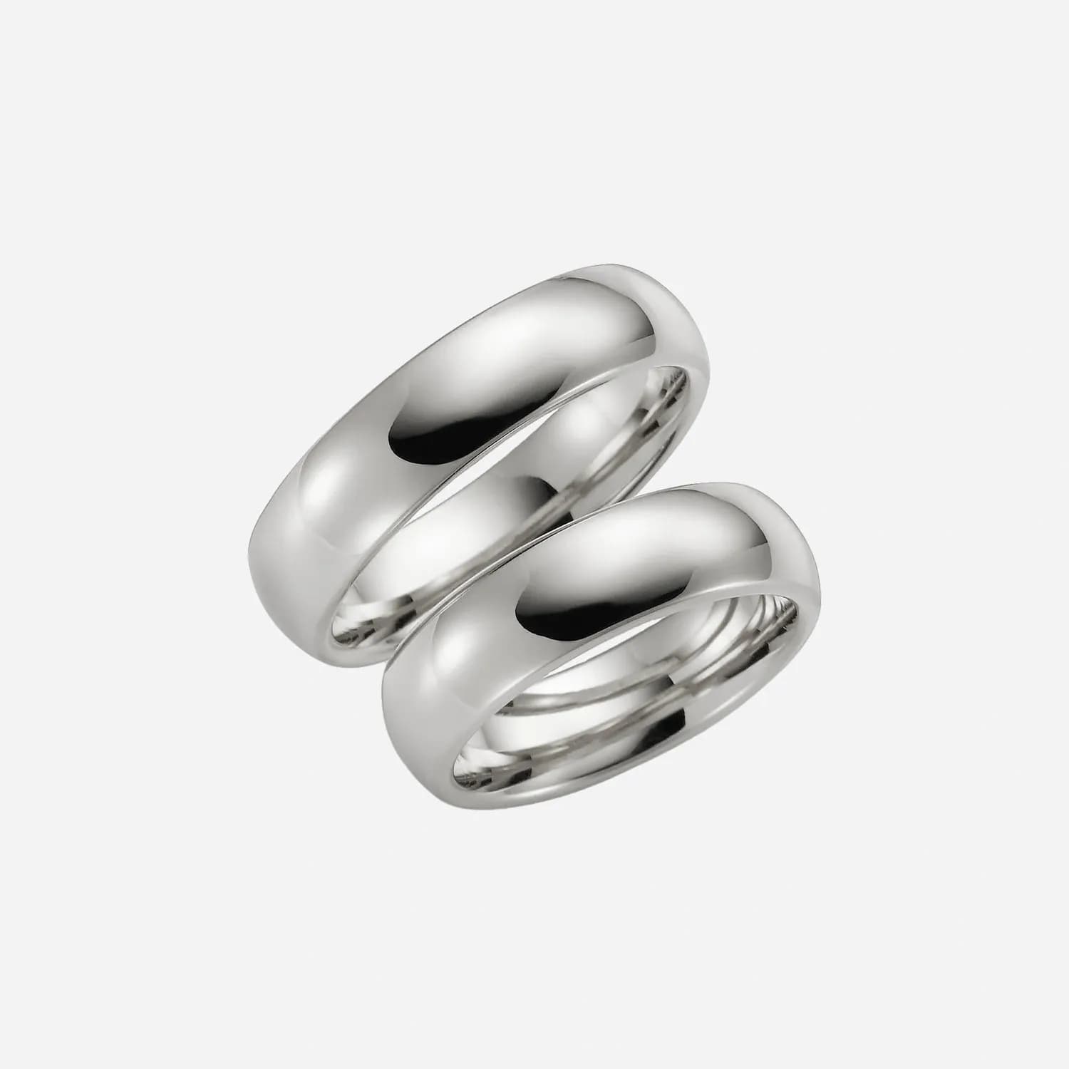 Förlovningsring 18k vitguld, Kupad 6/2,3 mm 1