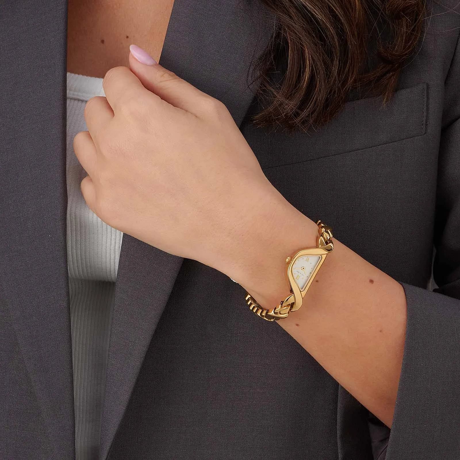 Ivy n Rox Velia damklocka - guld 17x42 mm 2