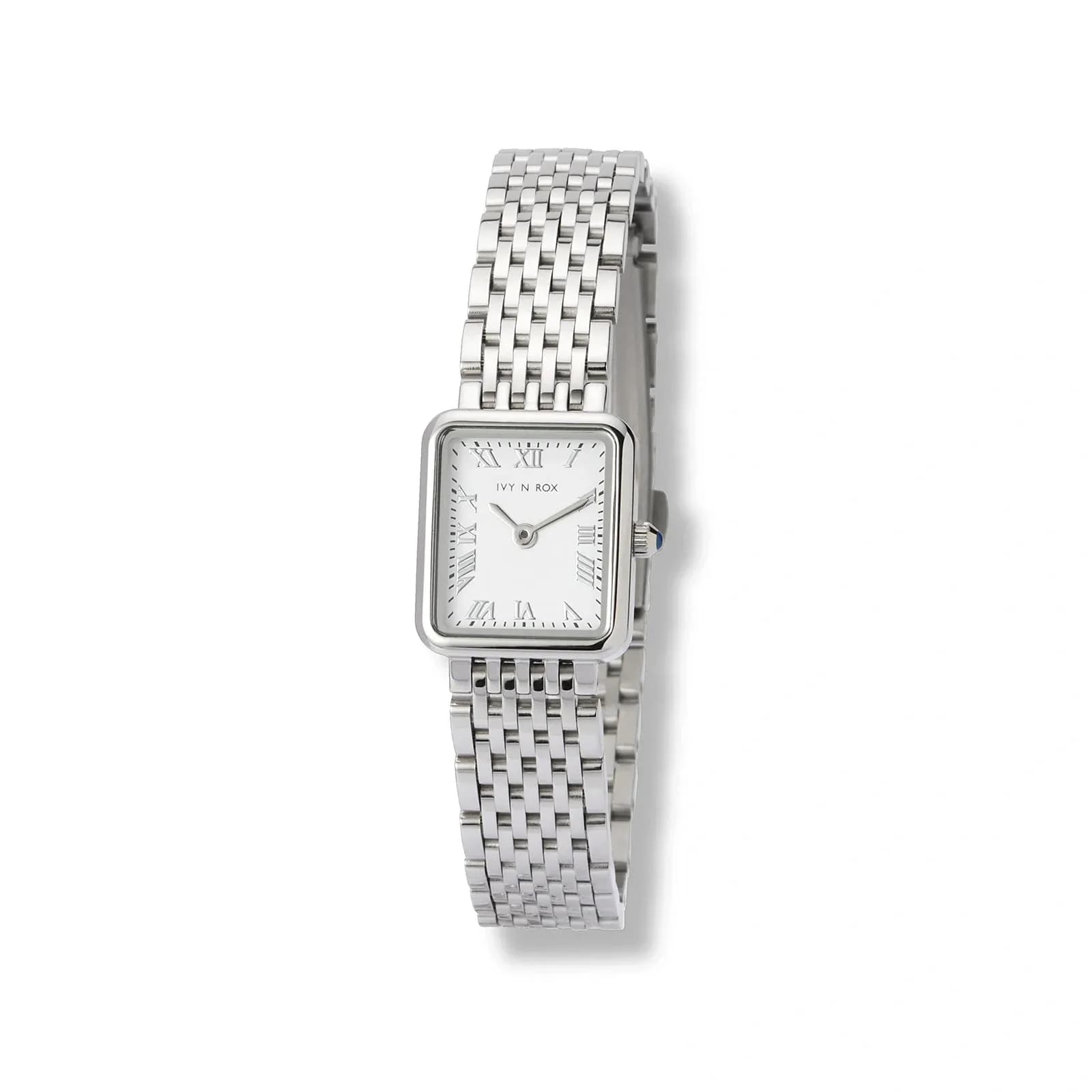 Ivy n Rox Vouge damklocka silver/vit - 18x26 mm