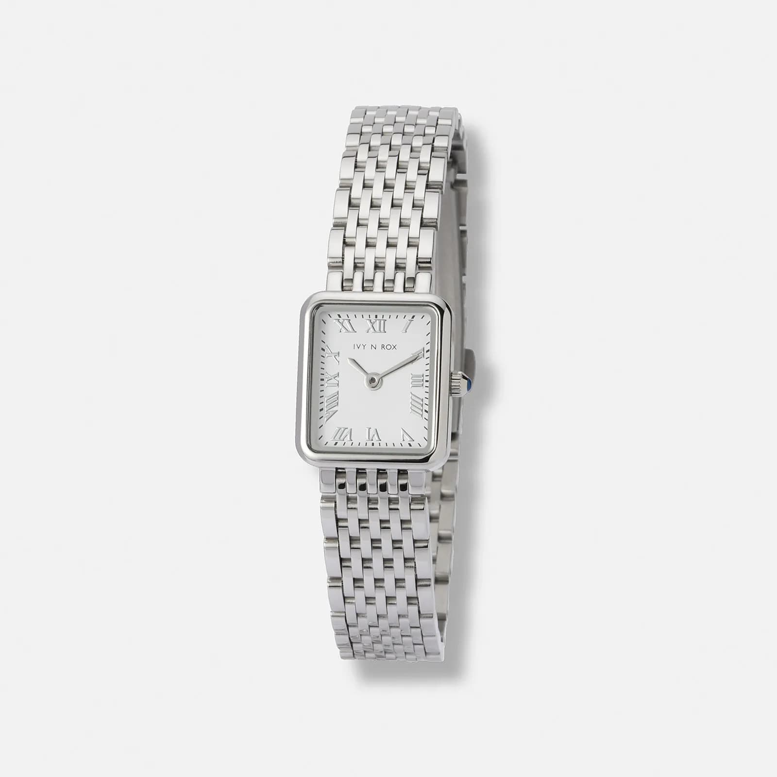 Ivy n Rox Vouge damklocka silver/vit - 18x26 mm