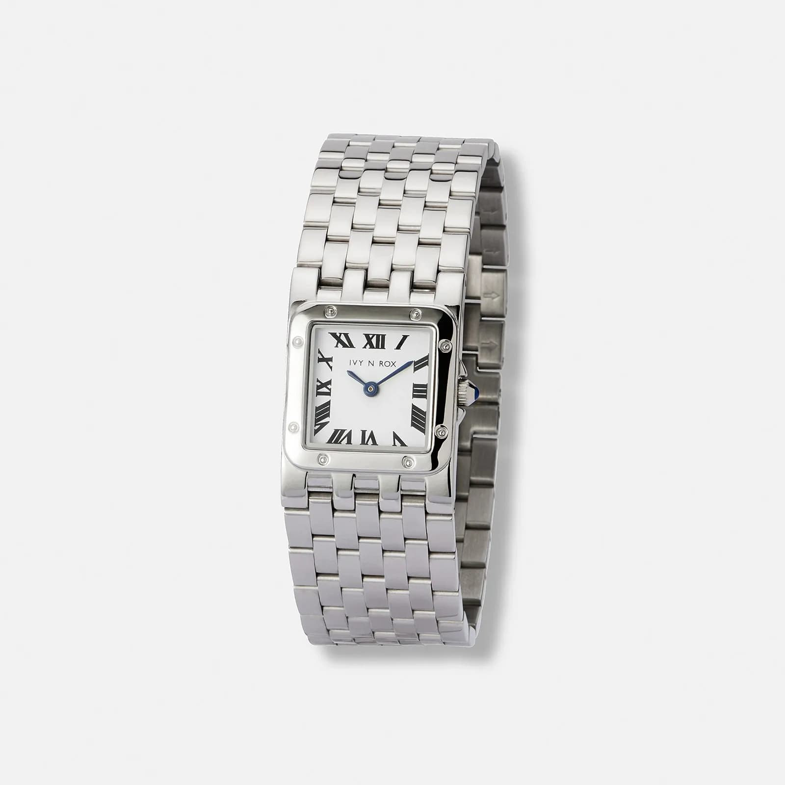 Ivy n Rox Prime damklocka silver/vit, kvadratisk - 22x22 mm