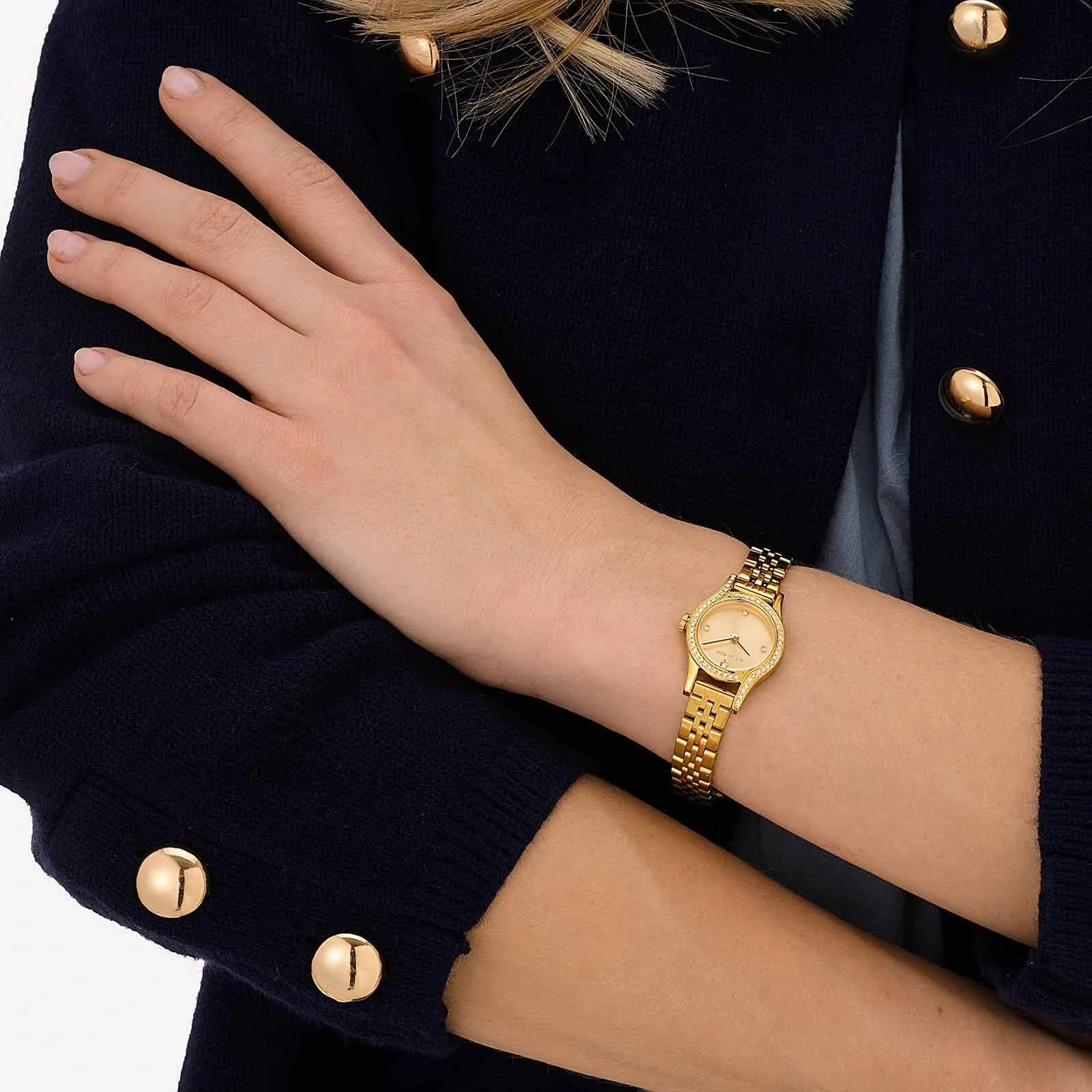 Ivy n Rox Luxe damklocka - guld, 23mm 2