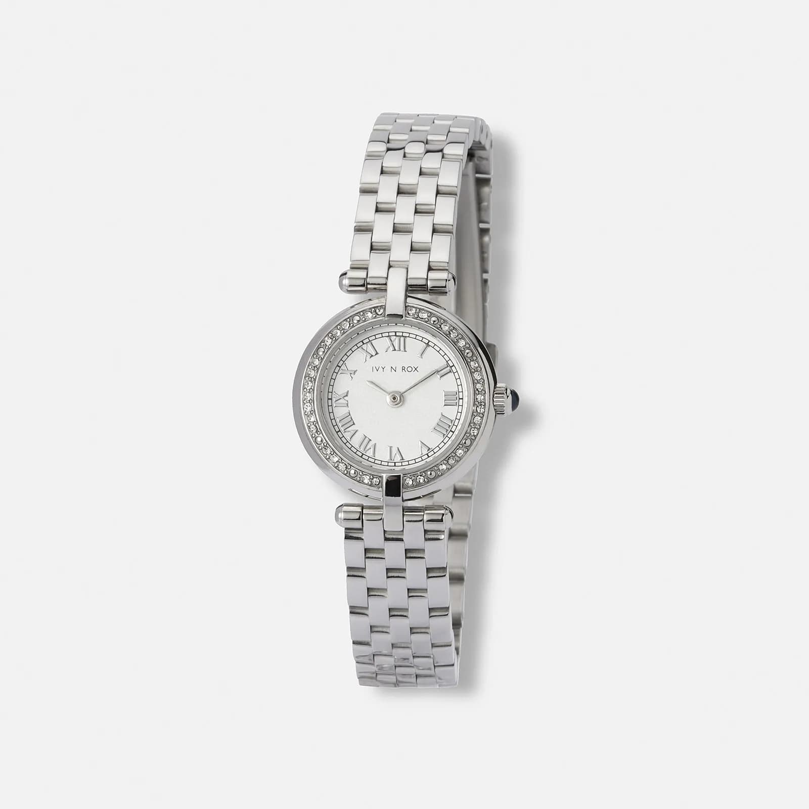 Ivy n Rox Luna damklocka silver/vit - 24 mm