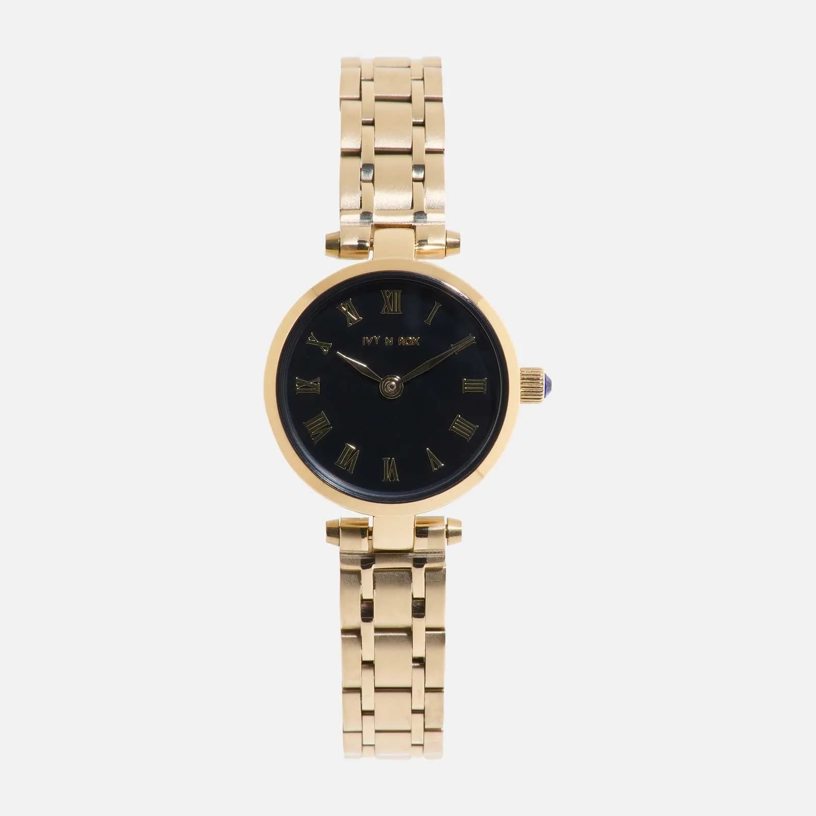 Ivy n Rox Timeless damklocka - rund, guld/svart, 24 mm