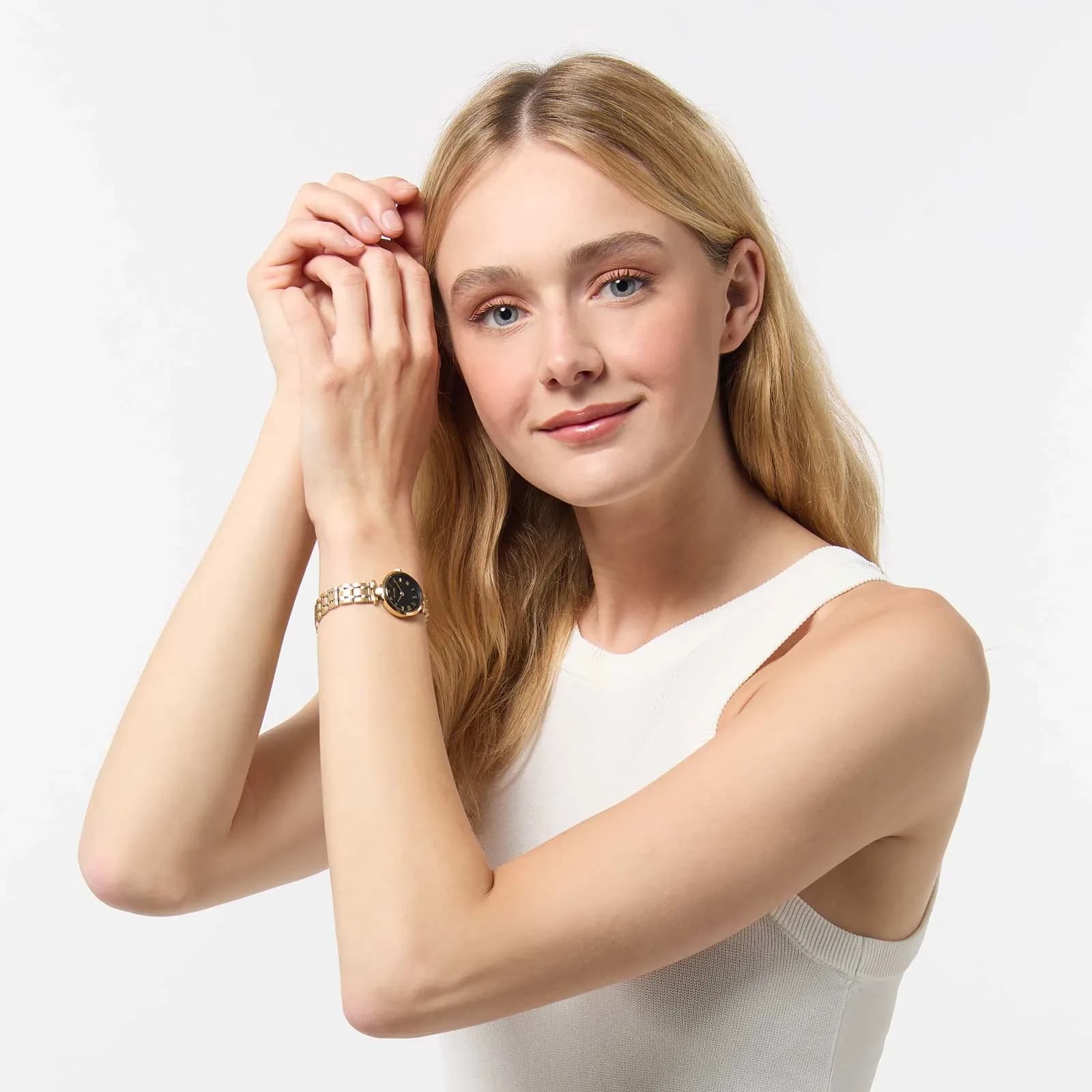 Ivy n Rox Timeless damklocka - rund, guld/svart, 24 mm 3