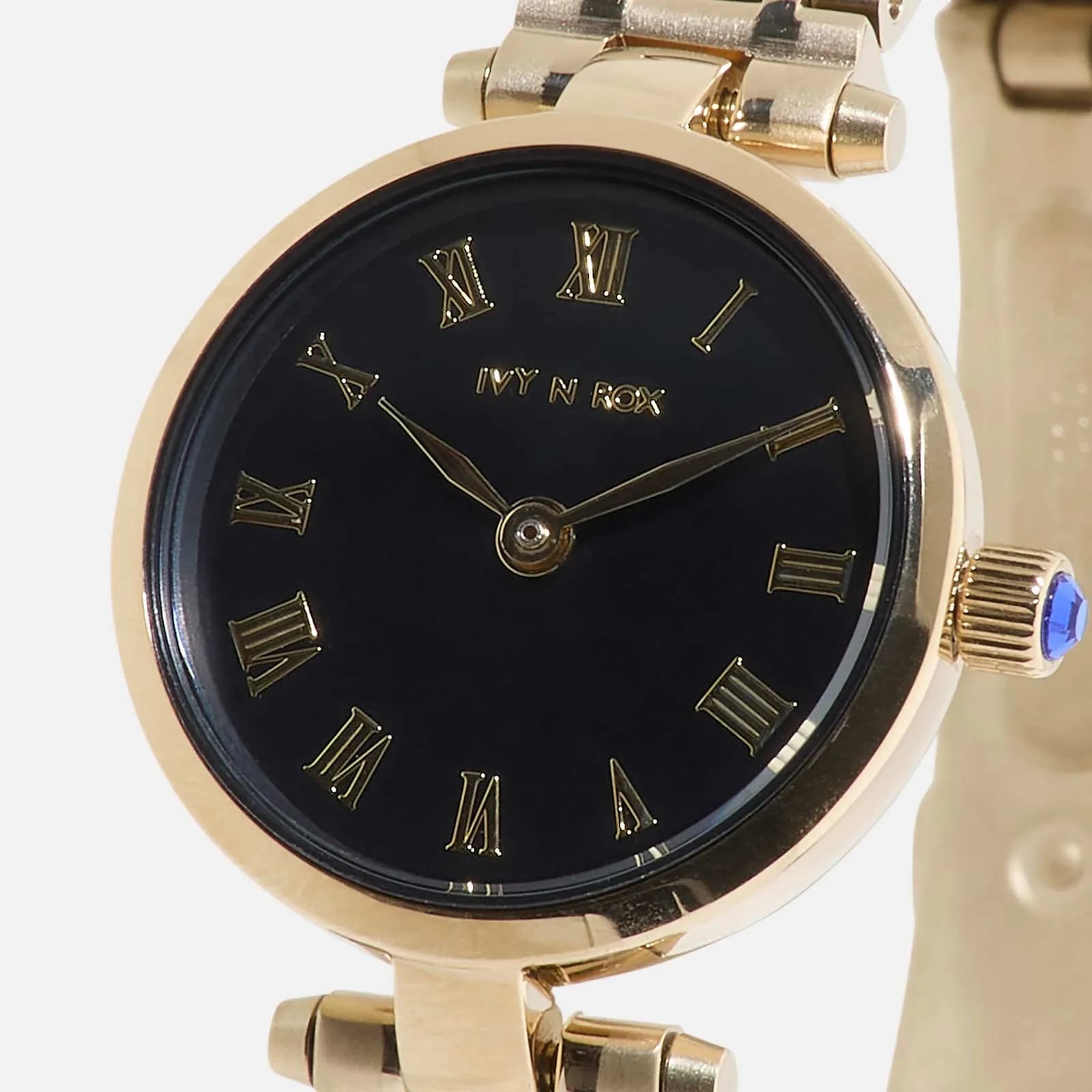 Ivy n Rox Timeless damklocka - rund, guld/svart, 24 mm 4