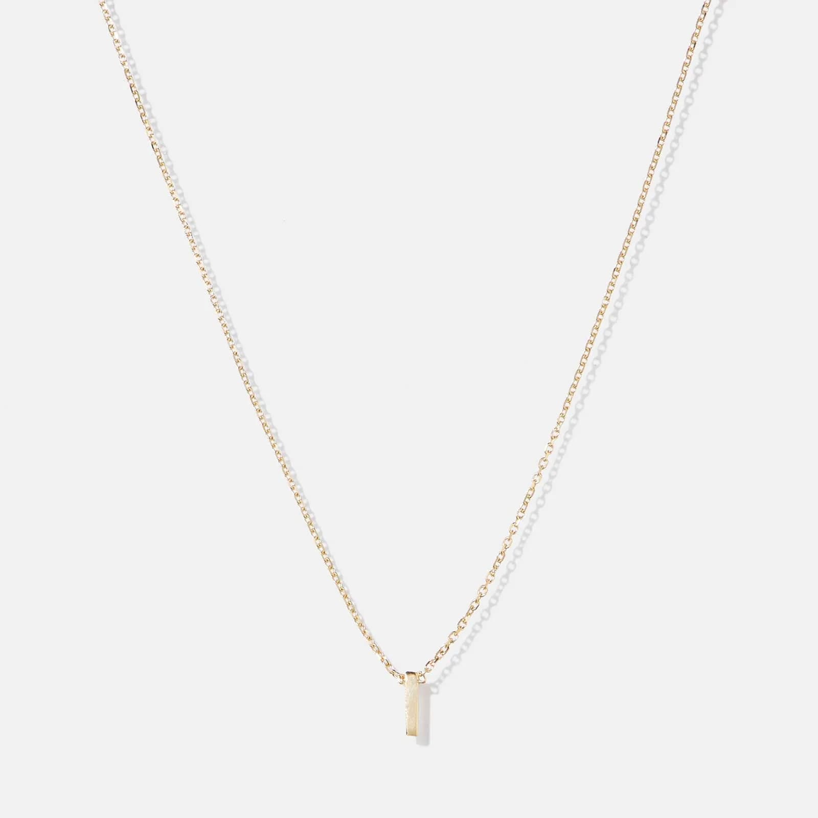 Halsband 9k guld - bokstav I, 43cm