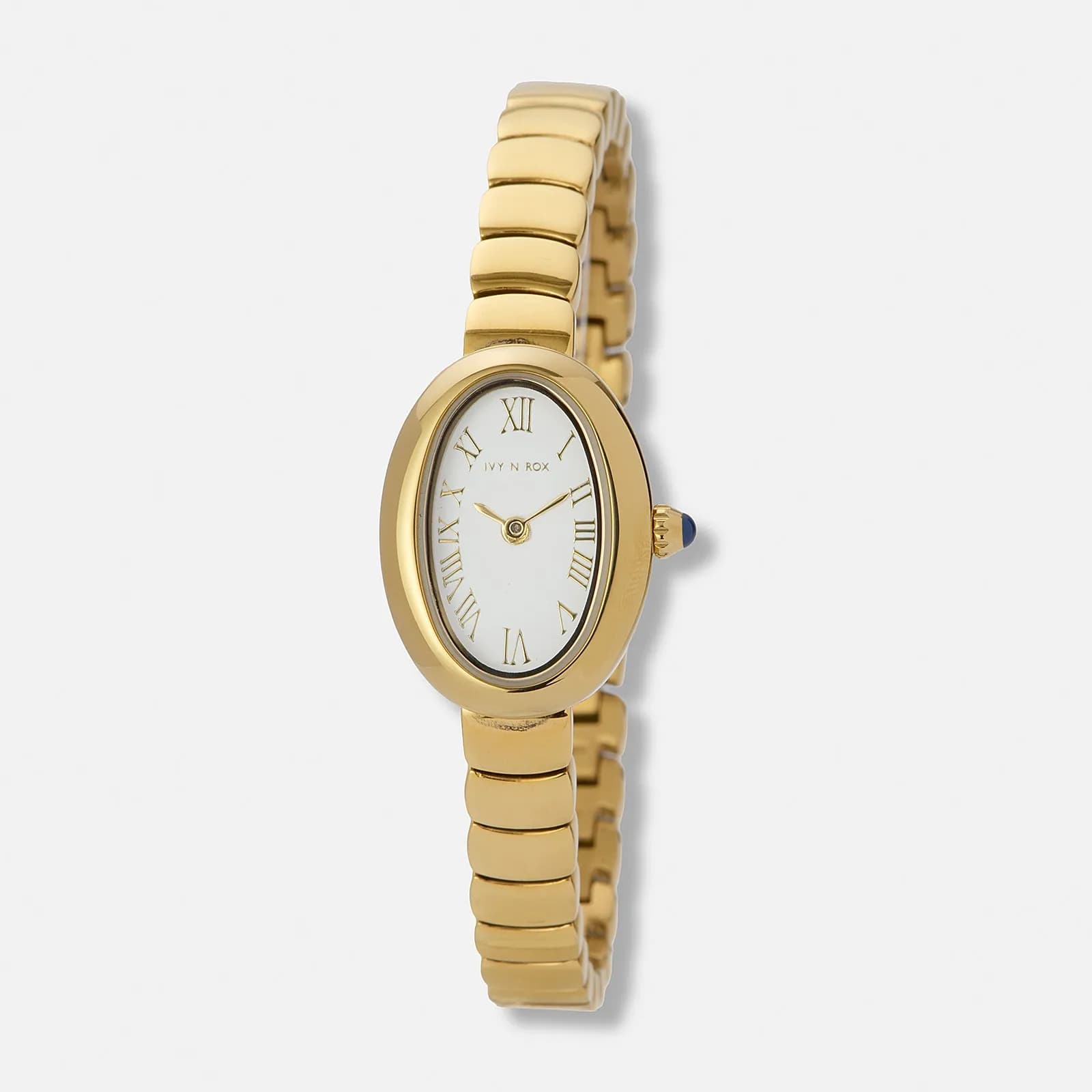 Ivy N Rox Viva  klockset, oval guld/vit - 22mm 2
