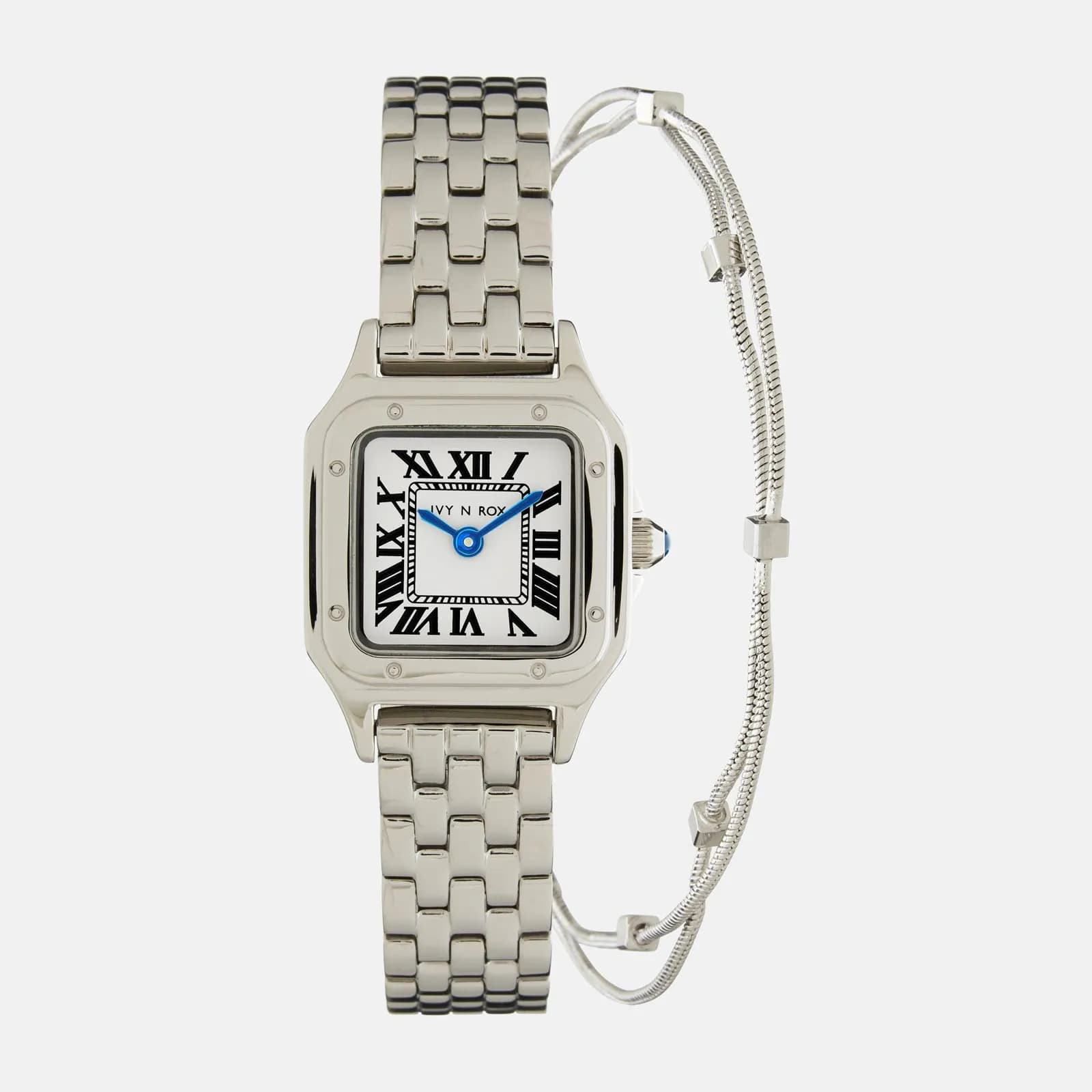 Ivy n Rox Classy klockset - kvadratisk, silver, 24x24mm 2