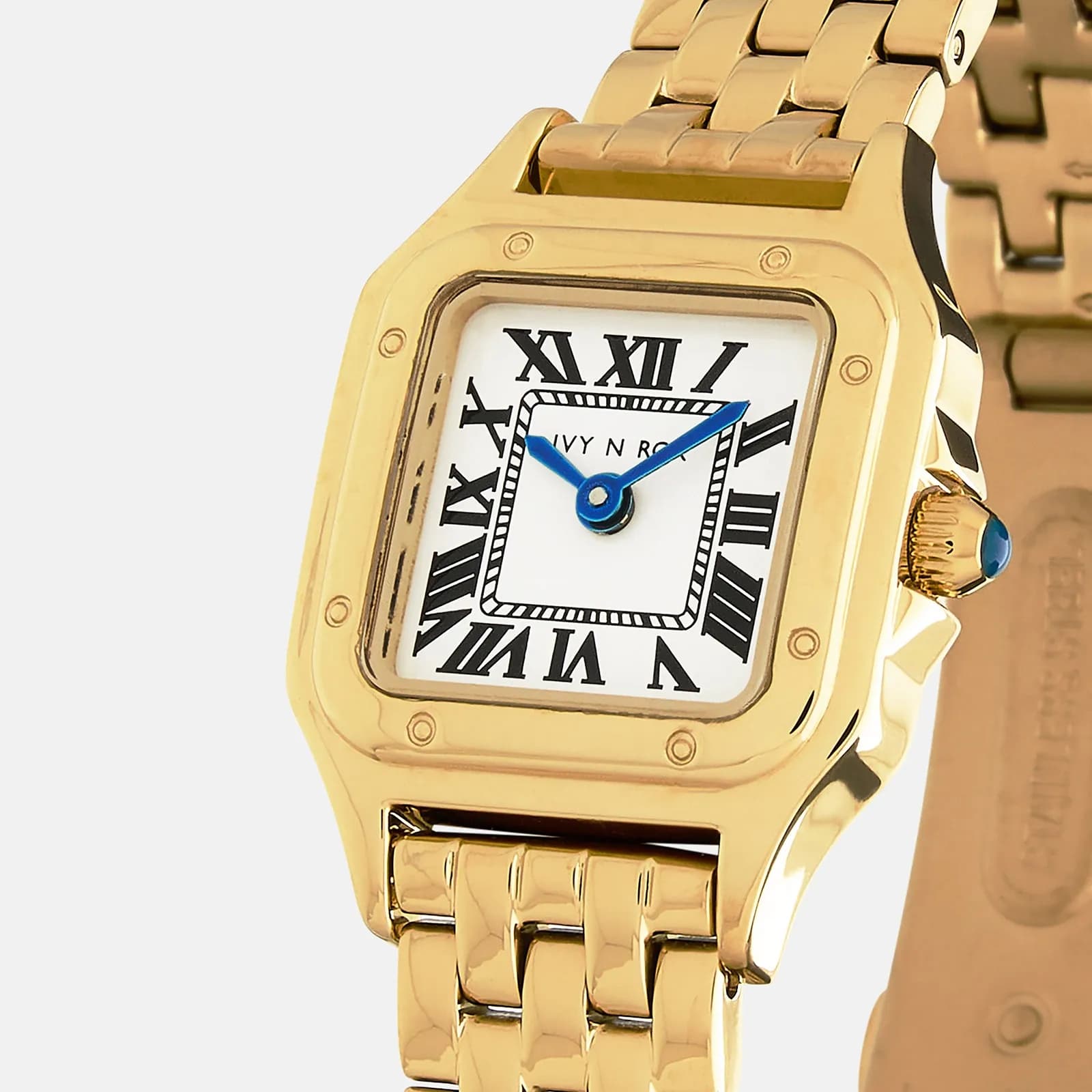 Ivy n Rox Classy klockset - kvadratisk, guld, 24x24mm 4