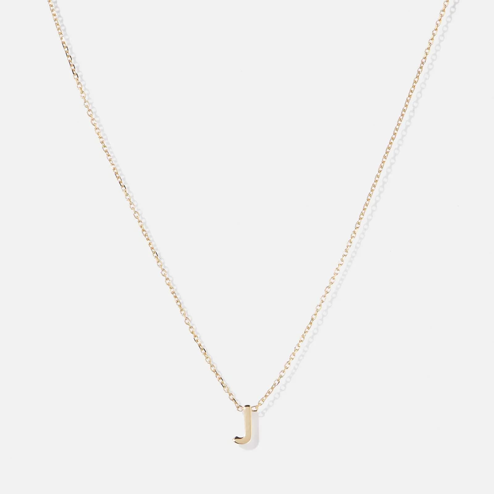 Halsband 9k guld - bokstav J, 43cm