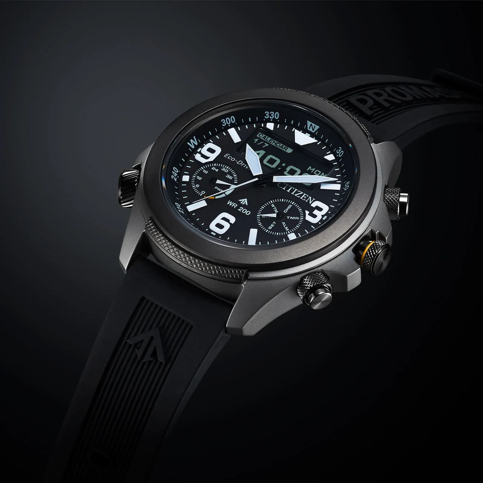 Citizen Promaster Land Eco- Drive, stål/svart - JV1007-07E 5