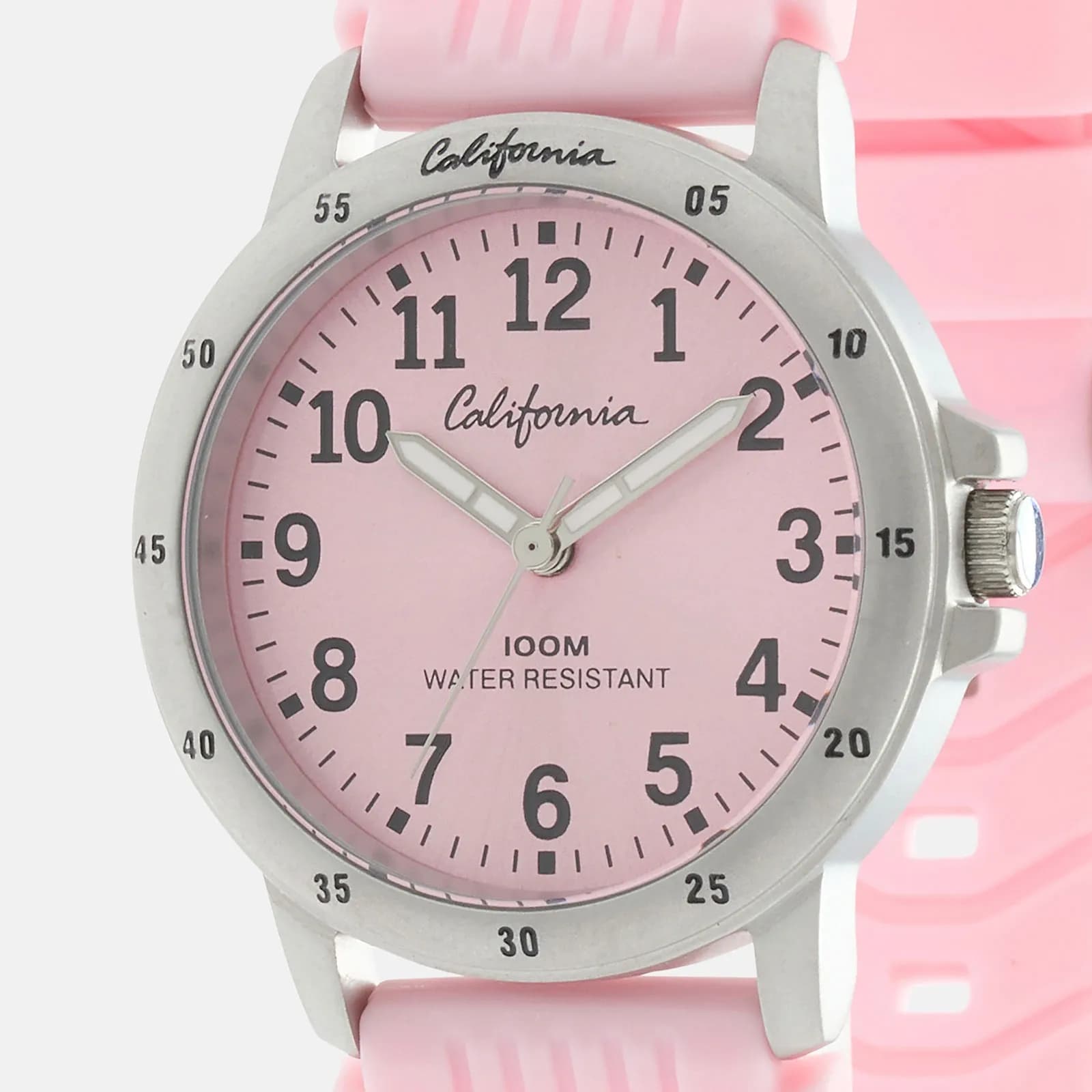 California barnklocka - gummiband, rosa, 28 mm 4